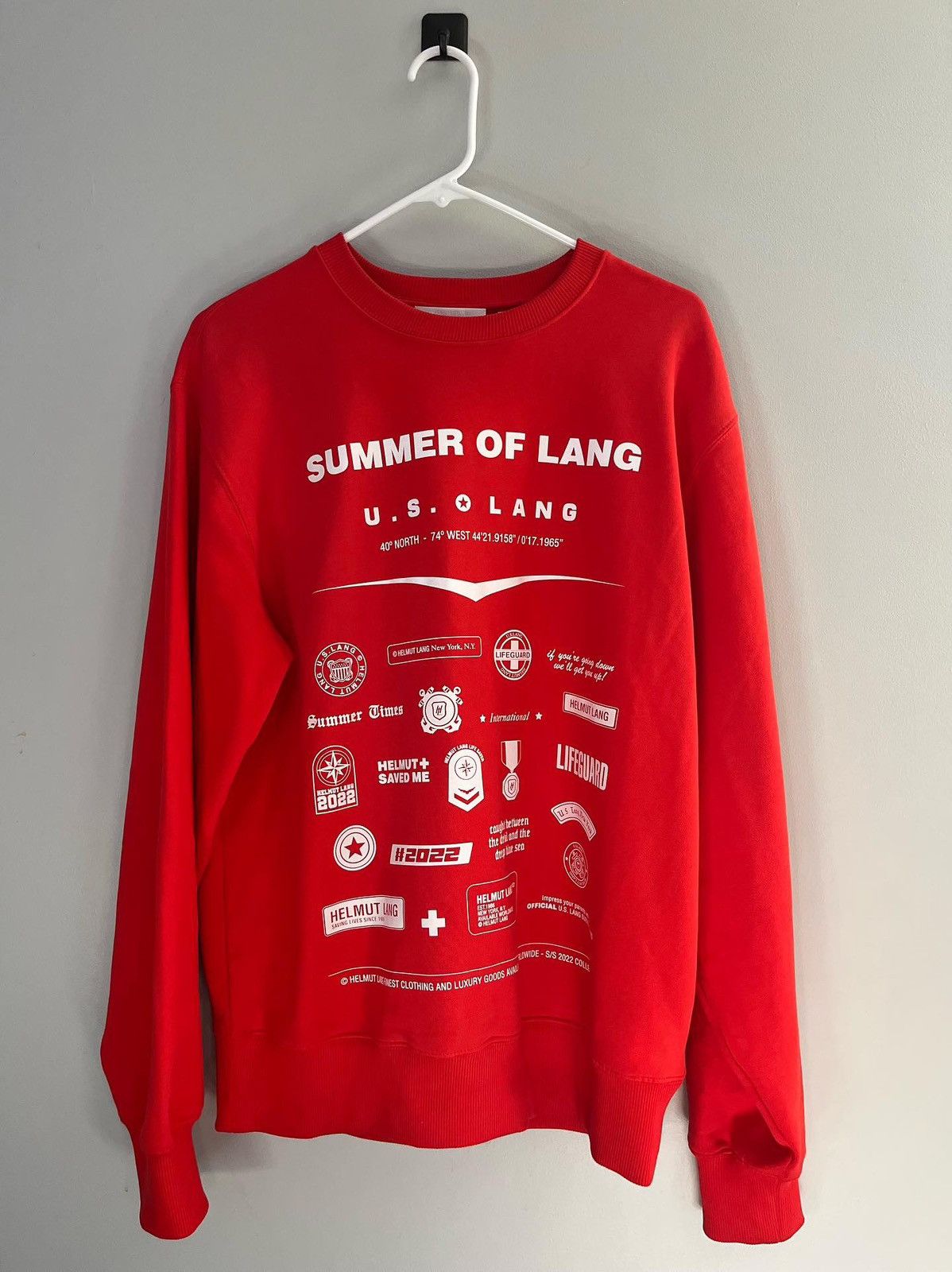 Helmut Lang Helmut Lang S/S 22 “Summer of Lang” lifeguard sweater red Size US S / EU 44-46 / 1 - 1 Thumbnail