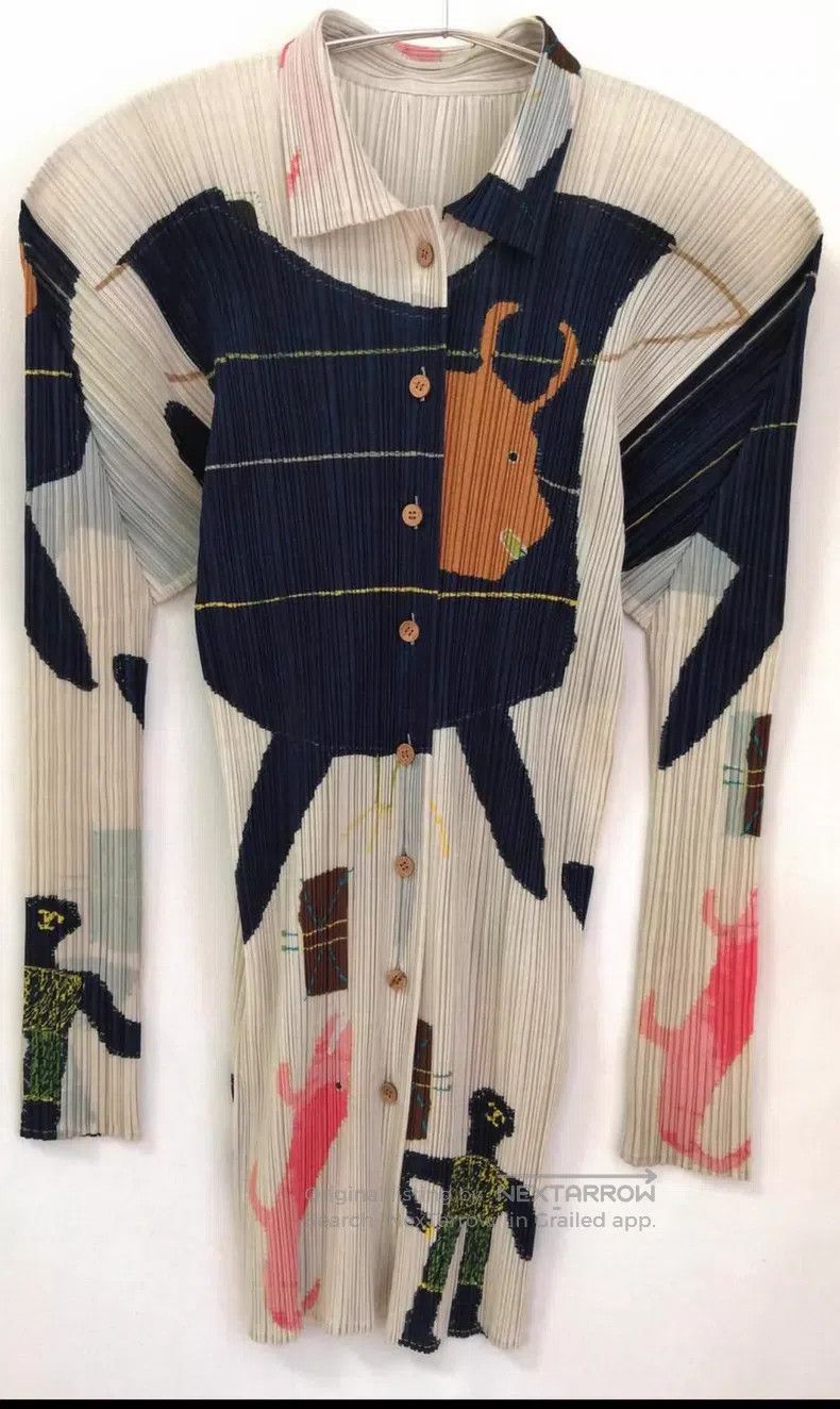 Issey Miyake Issey Miyake Dinosaur Monster Printed Top Size L / US 10 / IT 46 - 1 Thumbnail