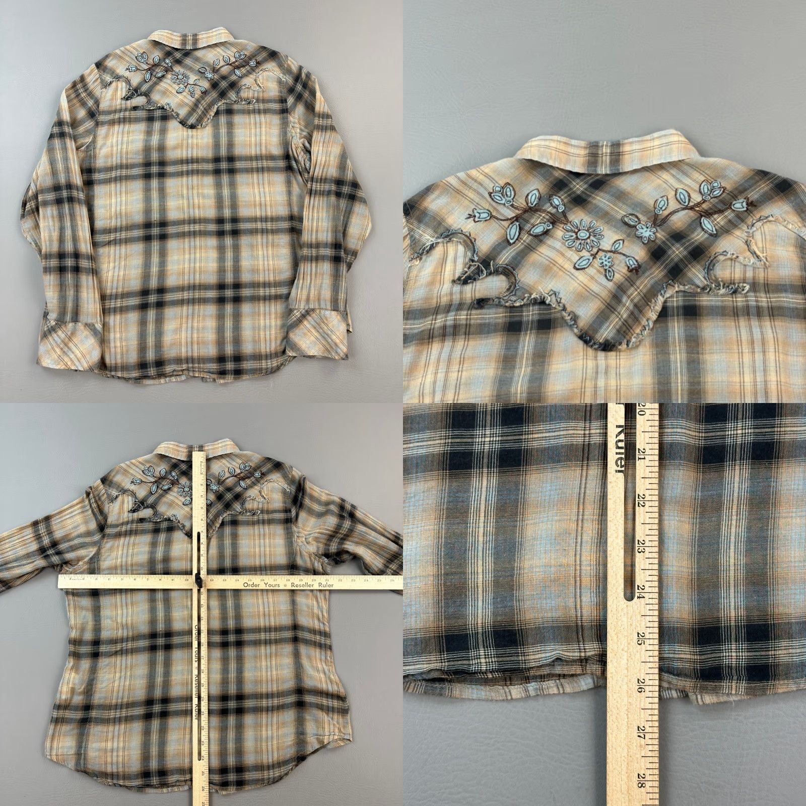 Vintage Bit & Bridle Shirt Women's Large Plaid Pearl Snap Cowgirl Western Rodeo Y2K Size L / US 10 / IT 46 - 8 Thumbnail
