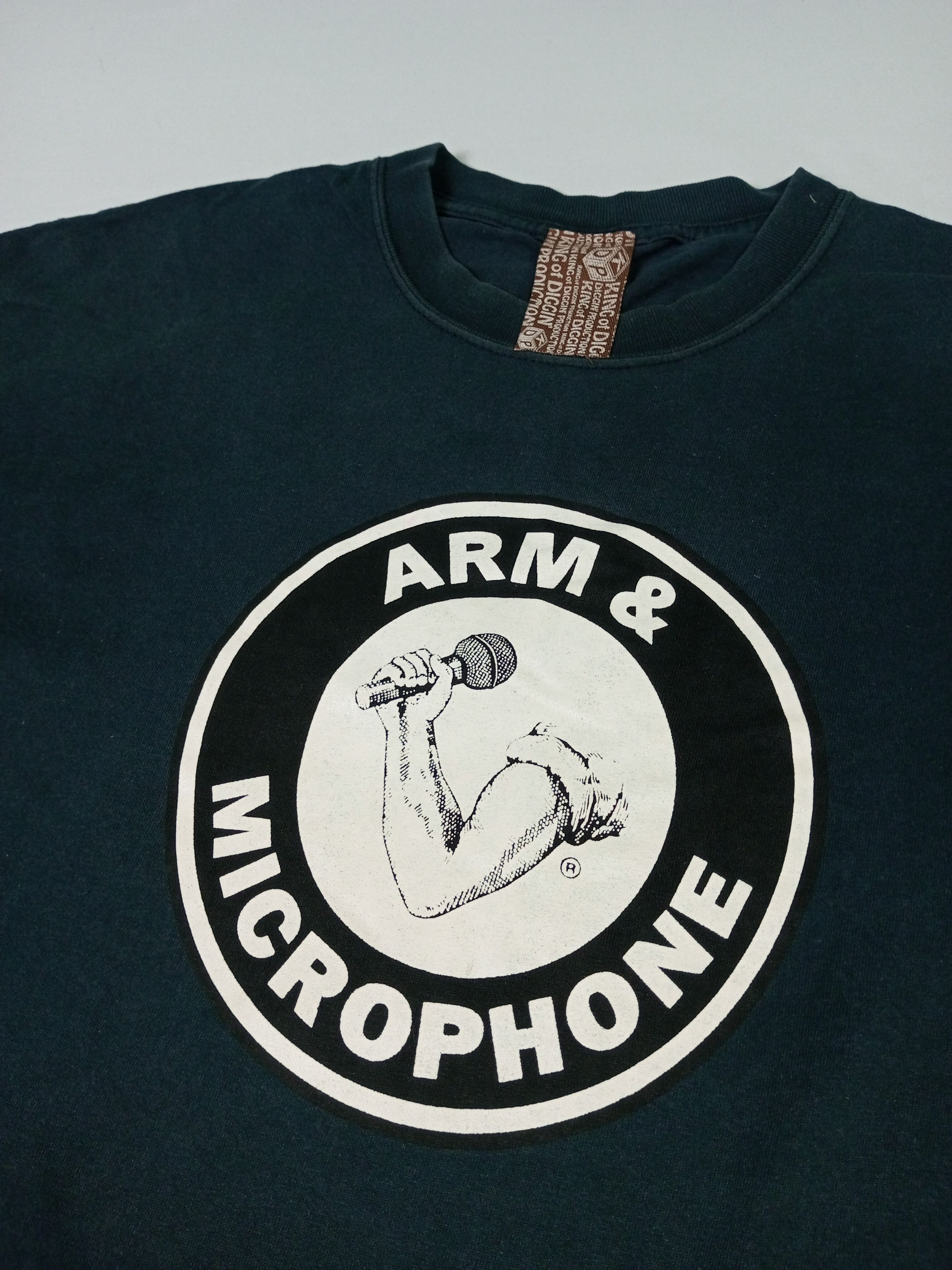 Japanese Brand × Rap Tees × Vintage Vintage King Of Diggin' Arm & Microphone Tshirt Size US XL / EU 56 / 4 - 7 Thumbnail