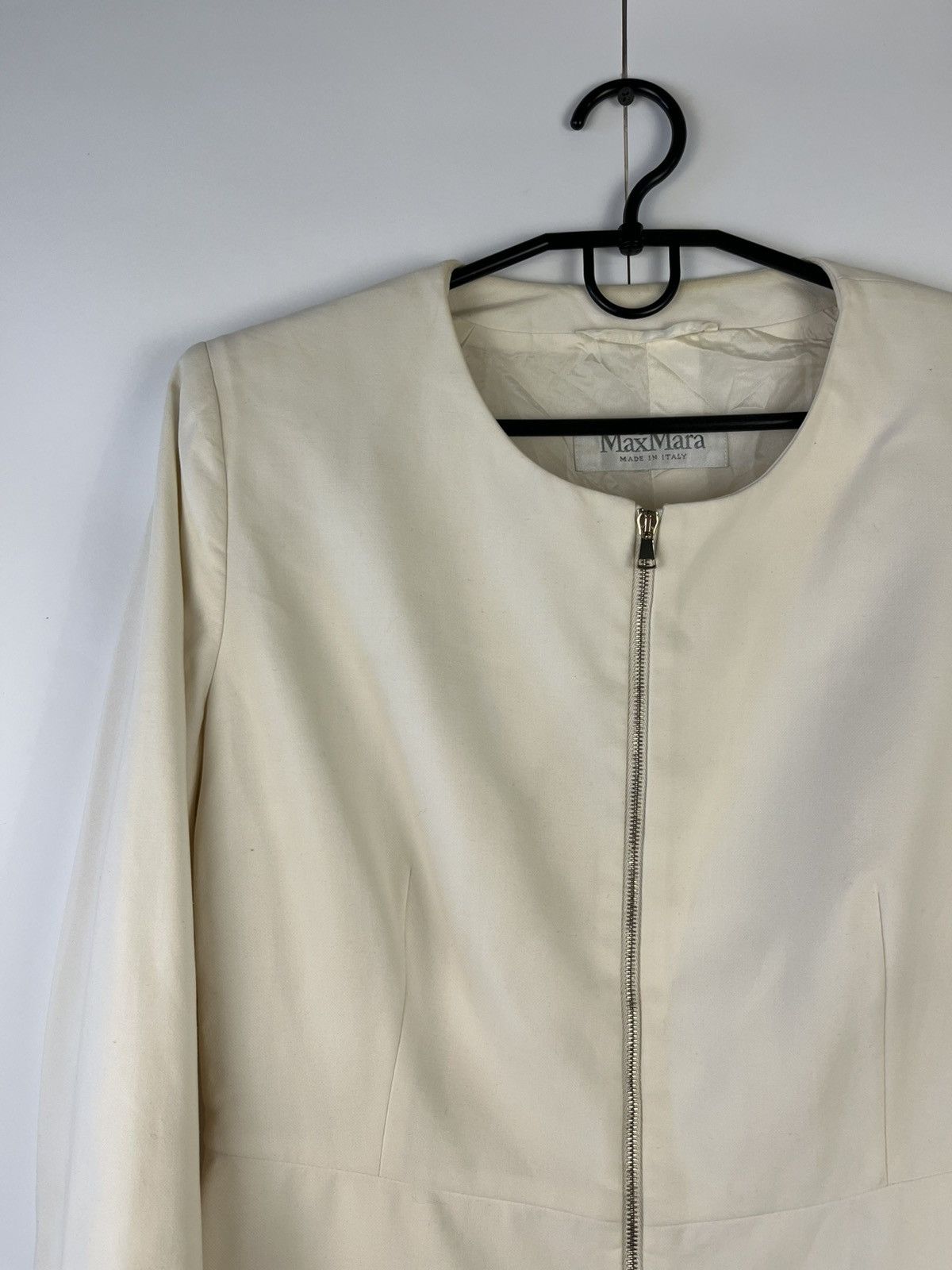 Max Mara Max Mara Luxury Cotton Full Zip Blazer Jacket Made in Italy Size L / US 10 / IT 46 - 2 Thumbnail
