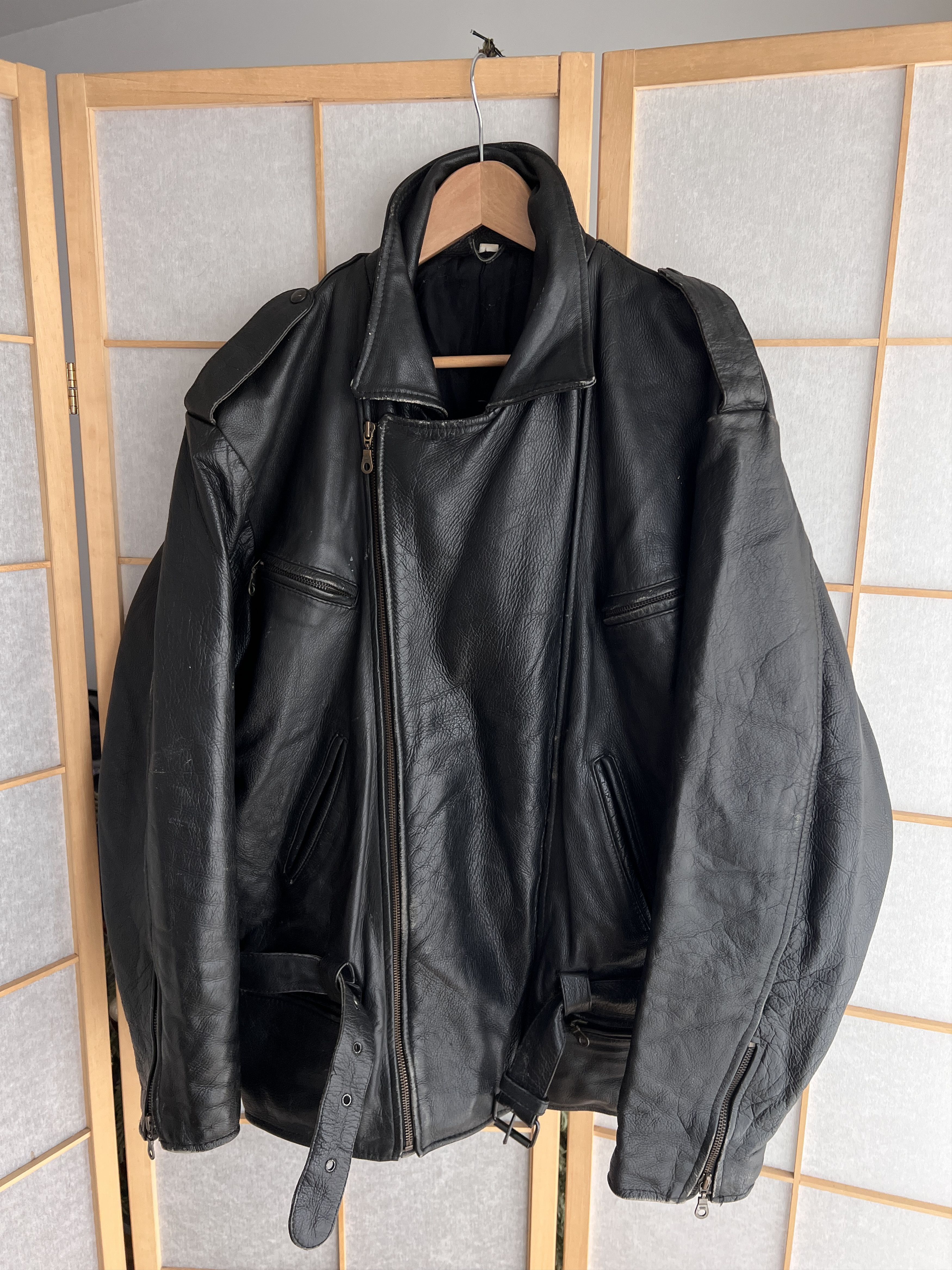 Japanese Brand Vintage 90s racing leather bomber jacket biker y2k punk rare Size US L / EU 52-54 / 3 - 9 Thumbnail
