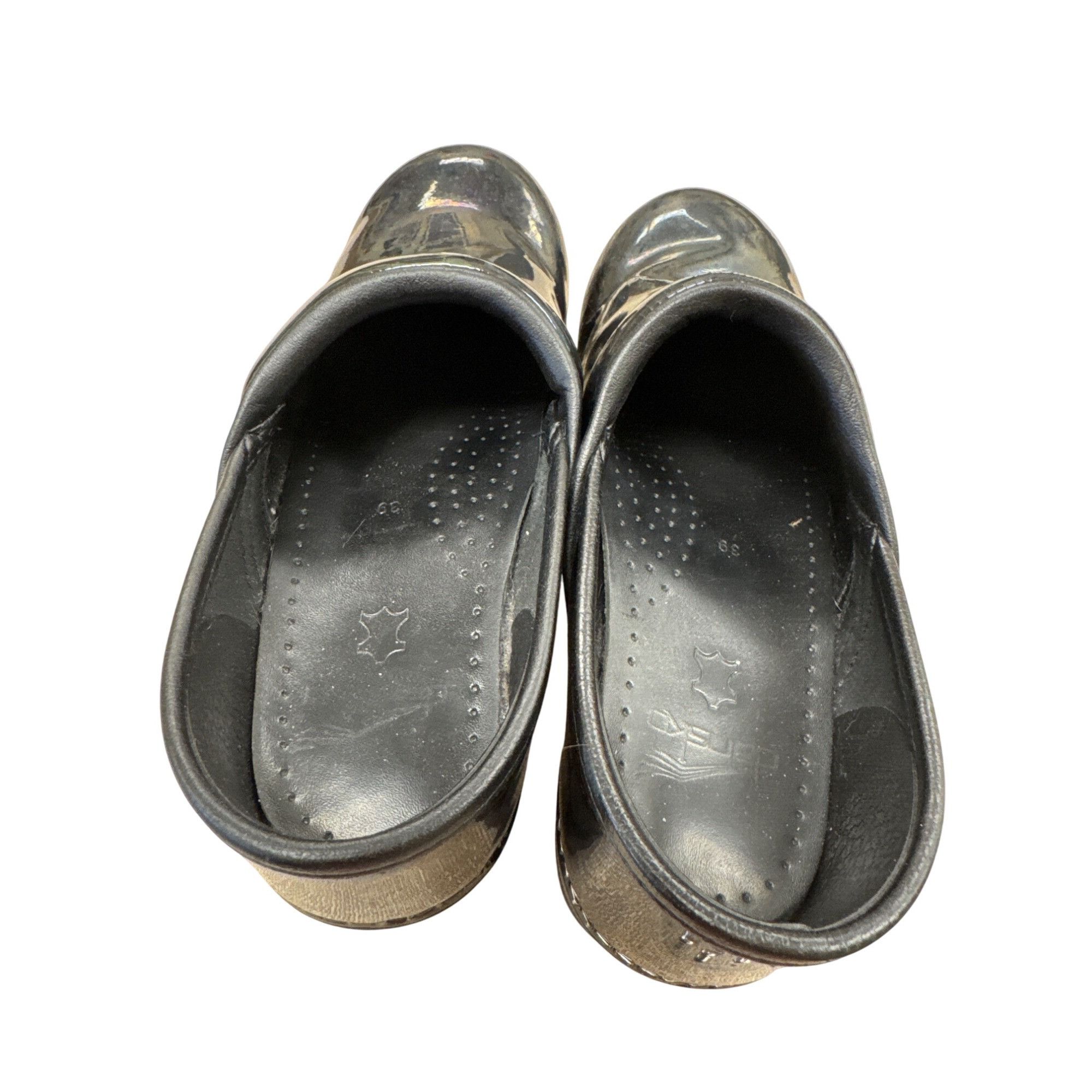 Dansko Dansko Womens Black Leather Clogs Shoes Size 8.5 SKU 7180 Size US 8.5 / IT 38.5 - 9 Thumbnail