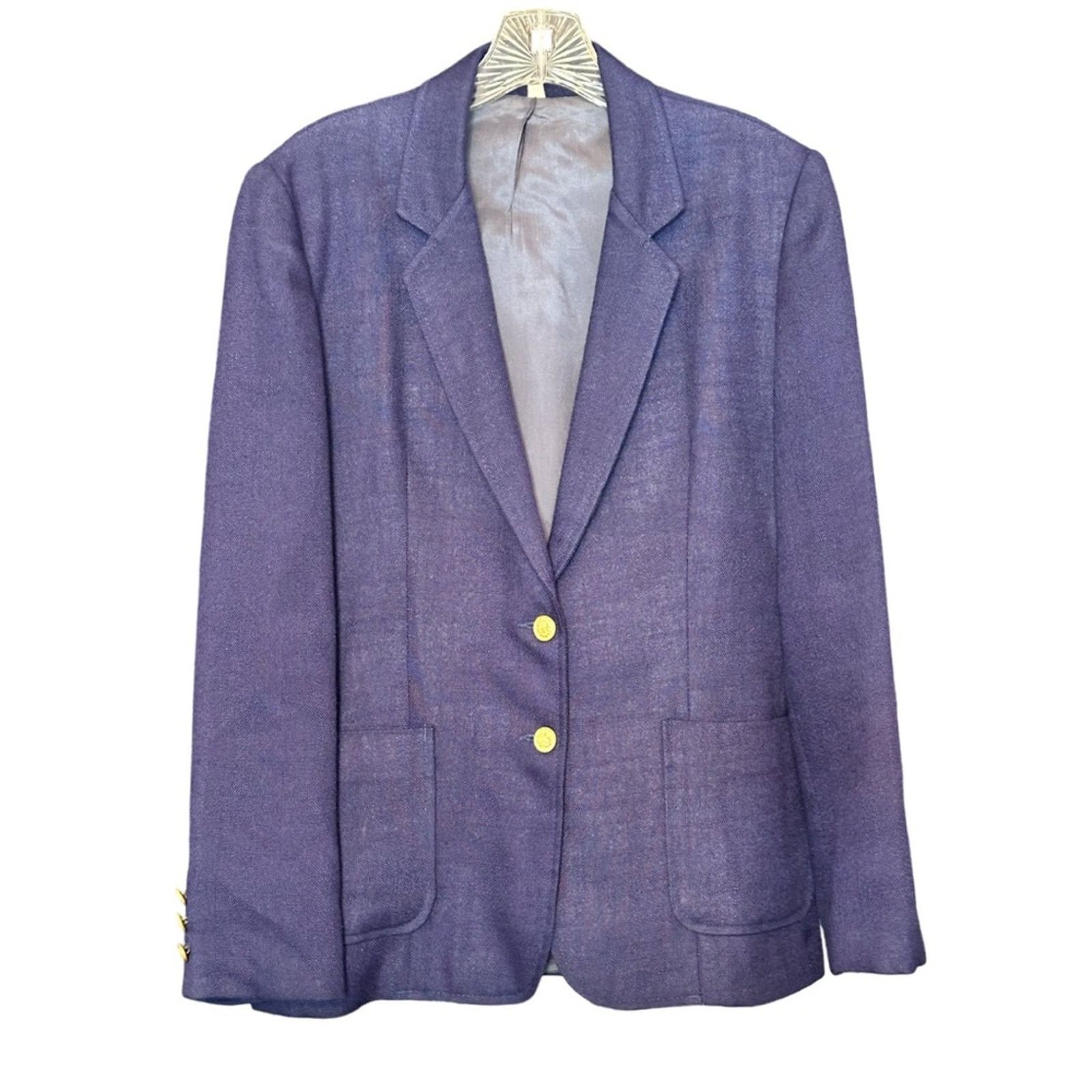 Vintage Navy Blue Blazer With Pockets Size XL / US 12-14 / IT 48-50 - 2 Thumbnail