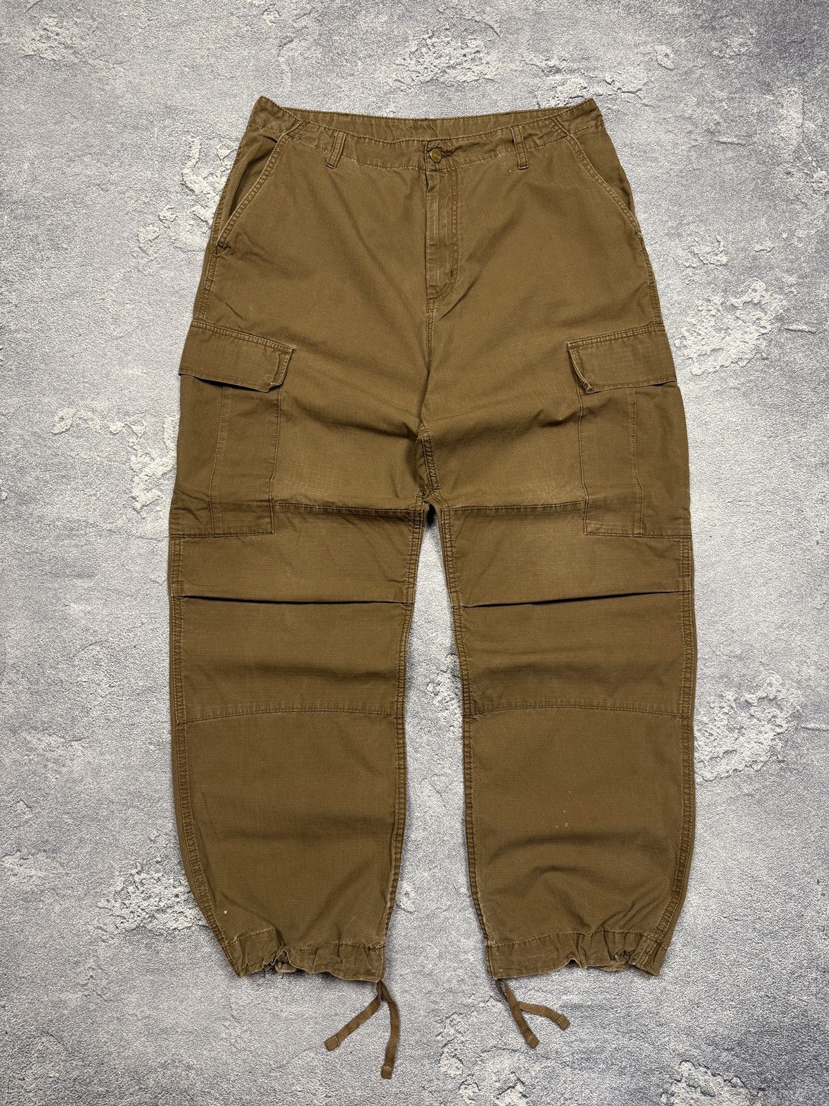 Carhartt × Vintage Vintage Carhartt Cargo Pants Brown Y2K 34x32 Size US 34 / EU 50 - 2 Thumbnail