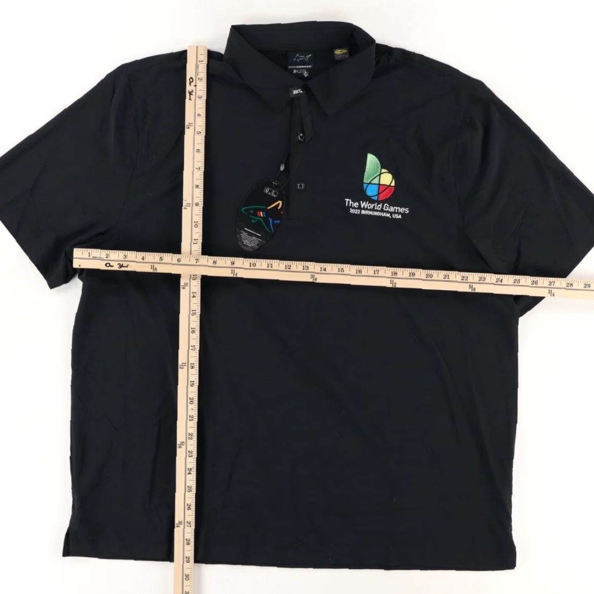 Vintage Greg Norman X-Lite Woven World Games Polo Shirt Black Men's 2XL Shirt Polo Shirt Men Black 2XL Greg Norman X-Lite Woven World Games Polo Shirt Size US XXL / EU 58 / 5 - 3 Thumbnail