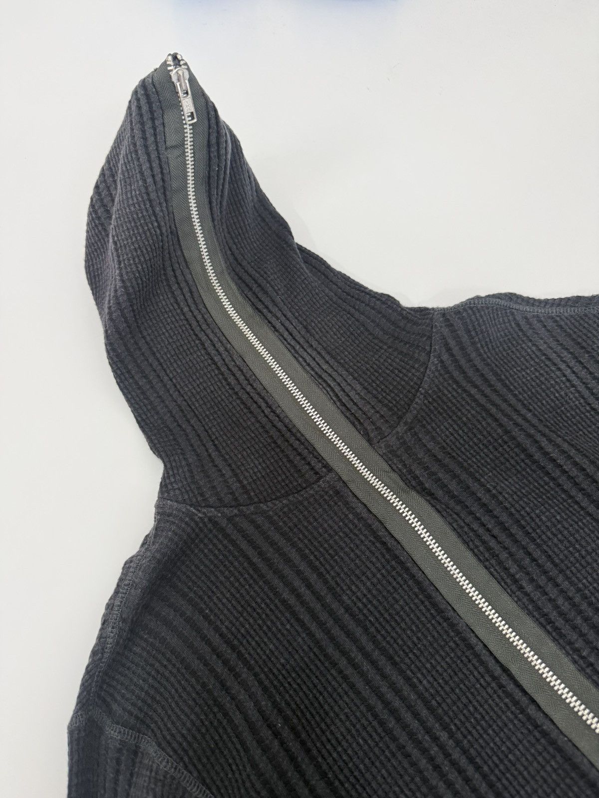 Mossimo 🔥 Mossimo Sport Waffle Knit Zip Hoodie Black Minimalist Size US M / EU 48-50 / 2 - 6 Thumbnail