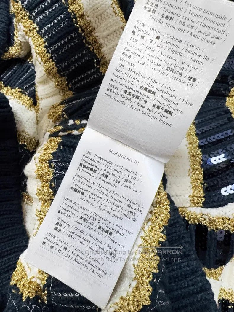 Valentino Valentino Blue spelled yellow and white sequin embroidered Size M / US 6-8 / IT 42-44 - 7 Thumbnail