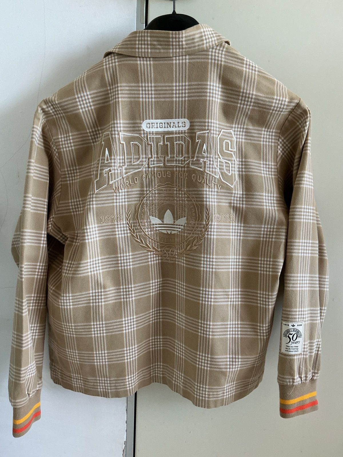 Adidas Adidas Originals Anniversary Plaid Jacket - Big Embroidery Size US M / EU 48-50 / 2 - 2 Thumbnail