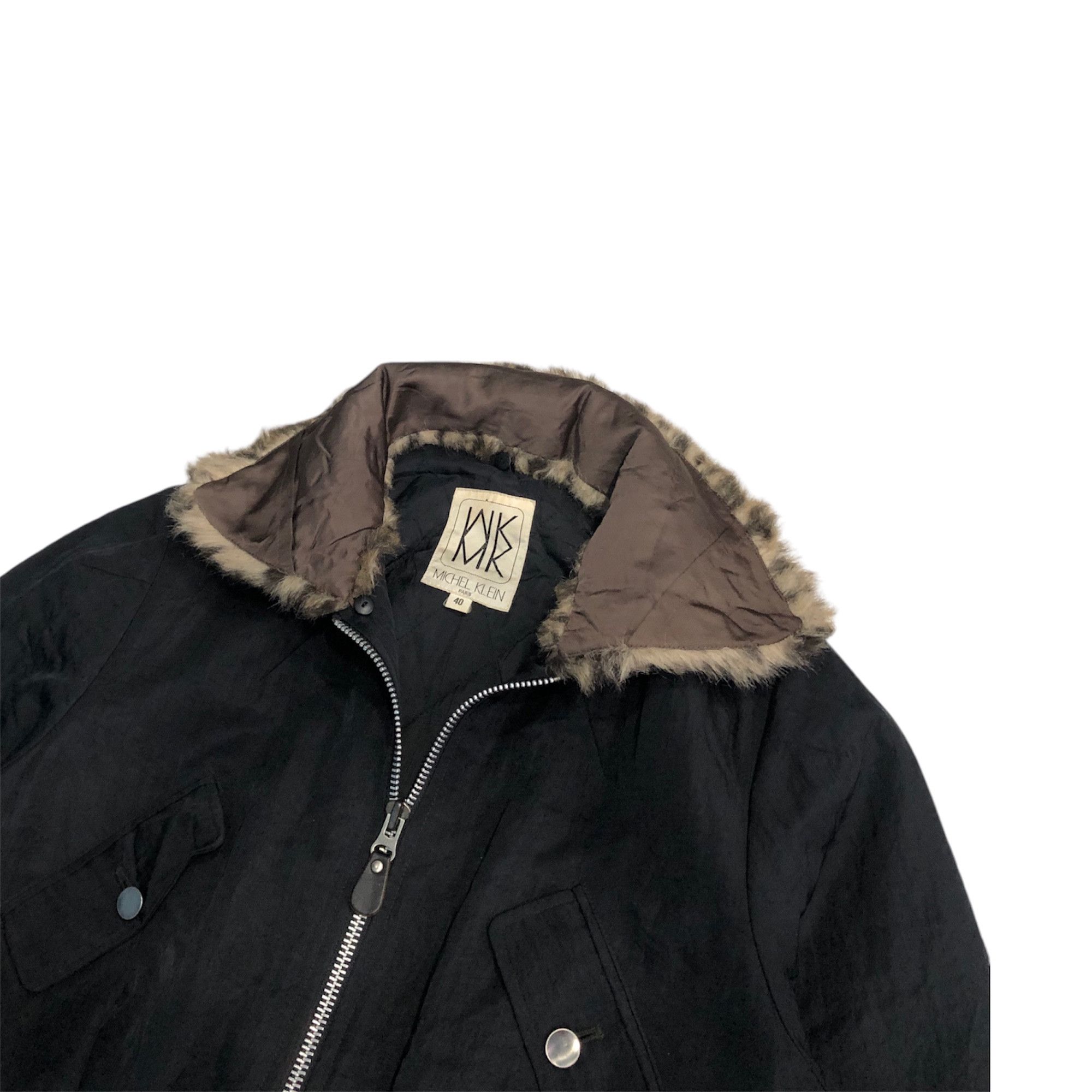 Japanese Brand × Michel Klein × Vintage Vintage michel klein paris cropped fur bombers jacket Size M / US 6-8 / IT 42-44 - 3 Thumbnail