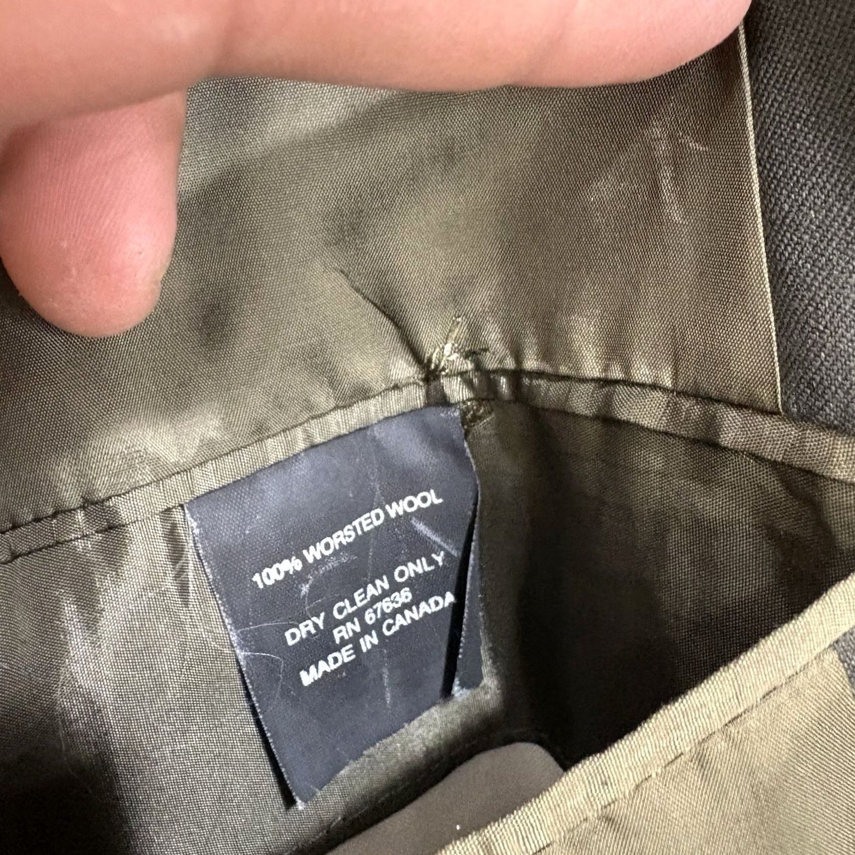 Yves Saint Laurent Yves Saint Laurent YSL Double Breasted Blazer Green Worsted Wool 44 Mens Blazer Size 44R - 6 Thumbnail