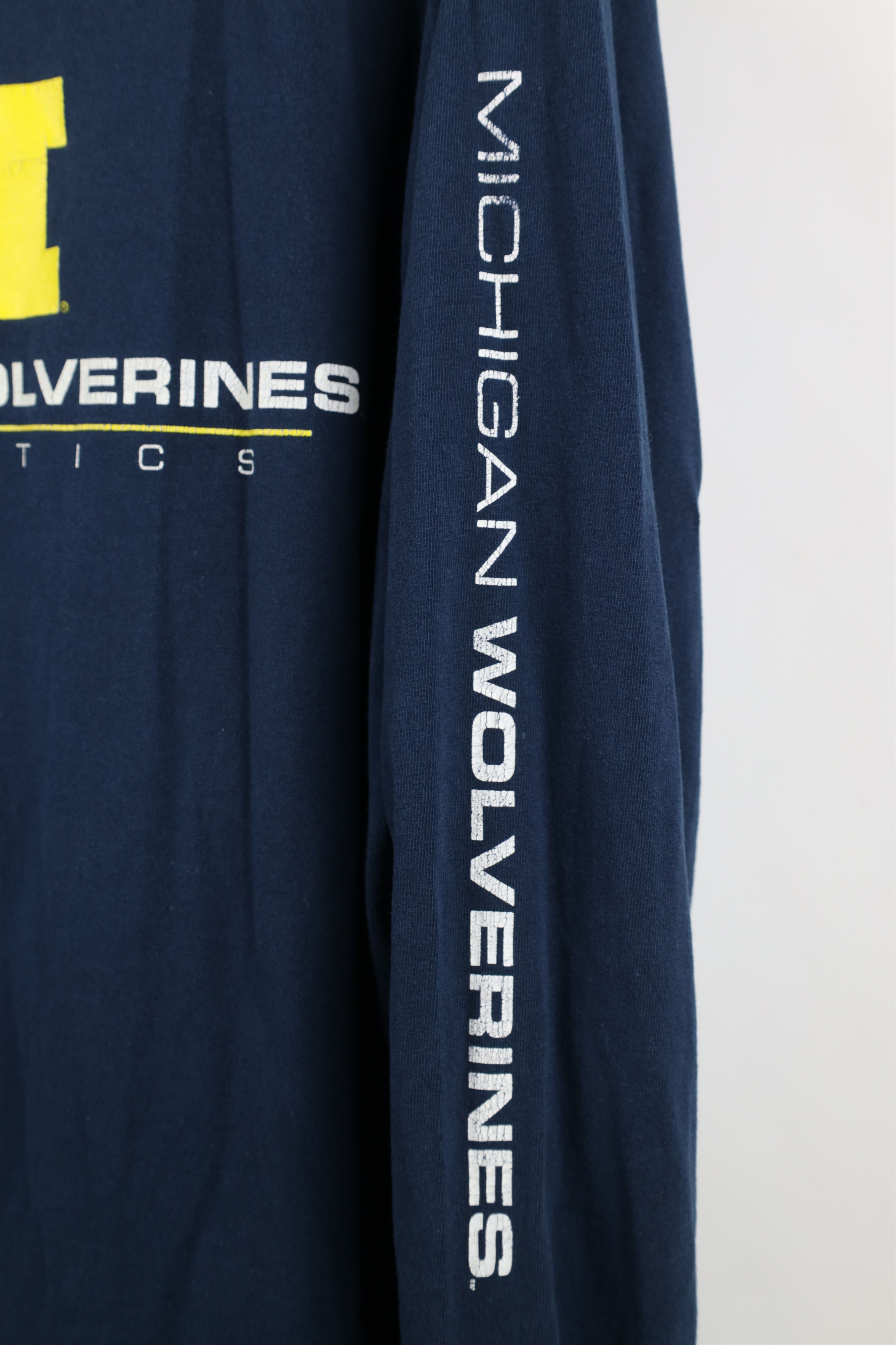 Vintage Vintage 90s University of Michigan Long Sleeve T-Shirt Size US XL / EU 56 / 4 - 4 Thumbnail