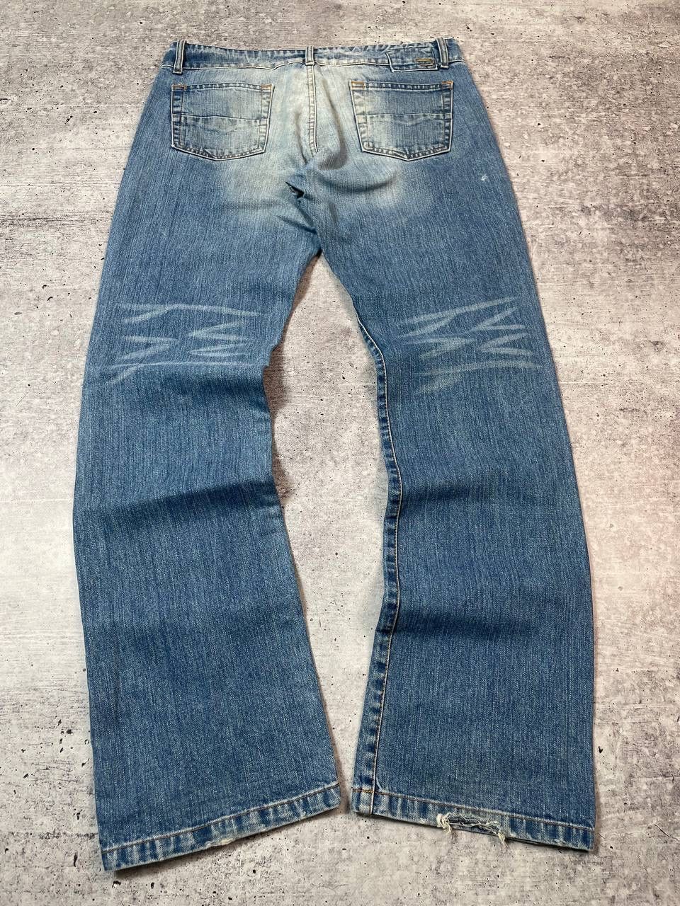 Diesel Vintage 00s Diesel Cheroe Bootcut Flared Denim Jeans Y2K Size 33" - 6 Thumbnail