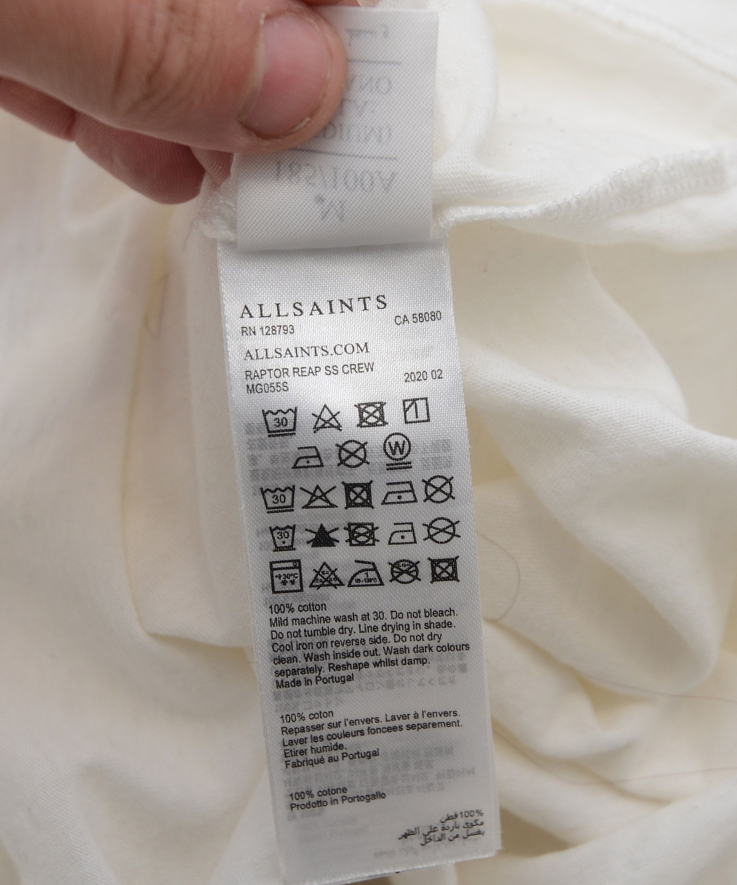 Allsaints AllSaints Raptor Reap Graphic T-Shirt White Y2K Size US M / EU 48-50 / 2 - 11 Thumbnail