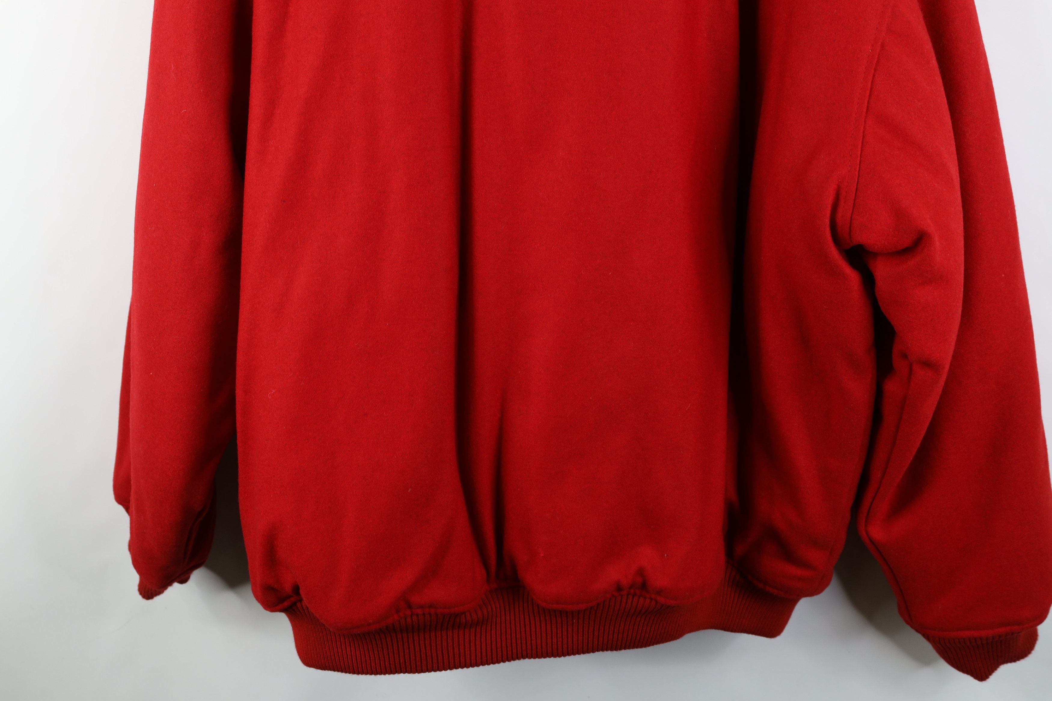 Vintage Vintage 90s Y2K Streetwear Wool Varsity Bomber Jacket Red Size US XXL / EU 58 / 5 - 14 Thumbnail