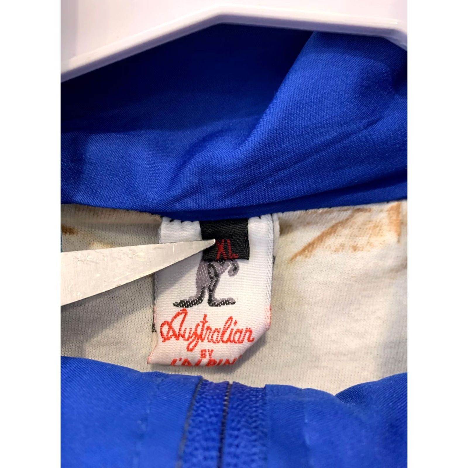 Vintage VINTAGE Australian by L’Alpina Gabber Track Jacket XL Blue Geometric Mens Windbreaker 90s Curl 230 Size US XL / EU 56 / 4 - 5 Thumbnail