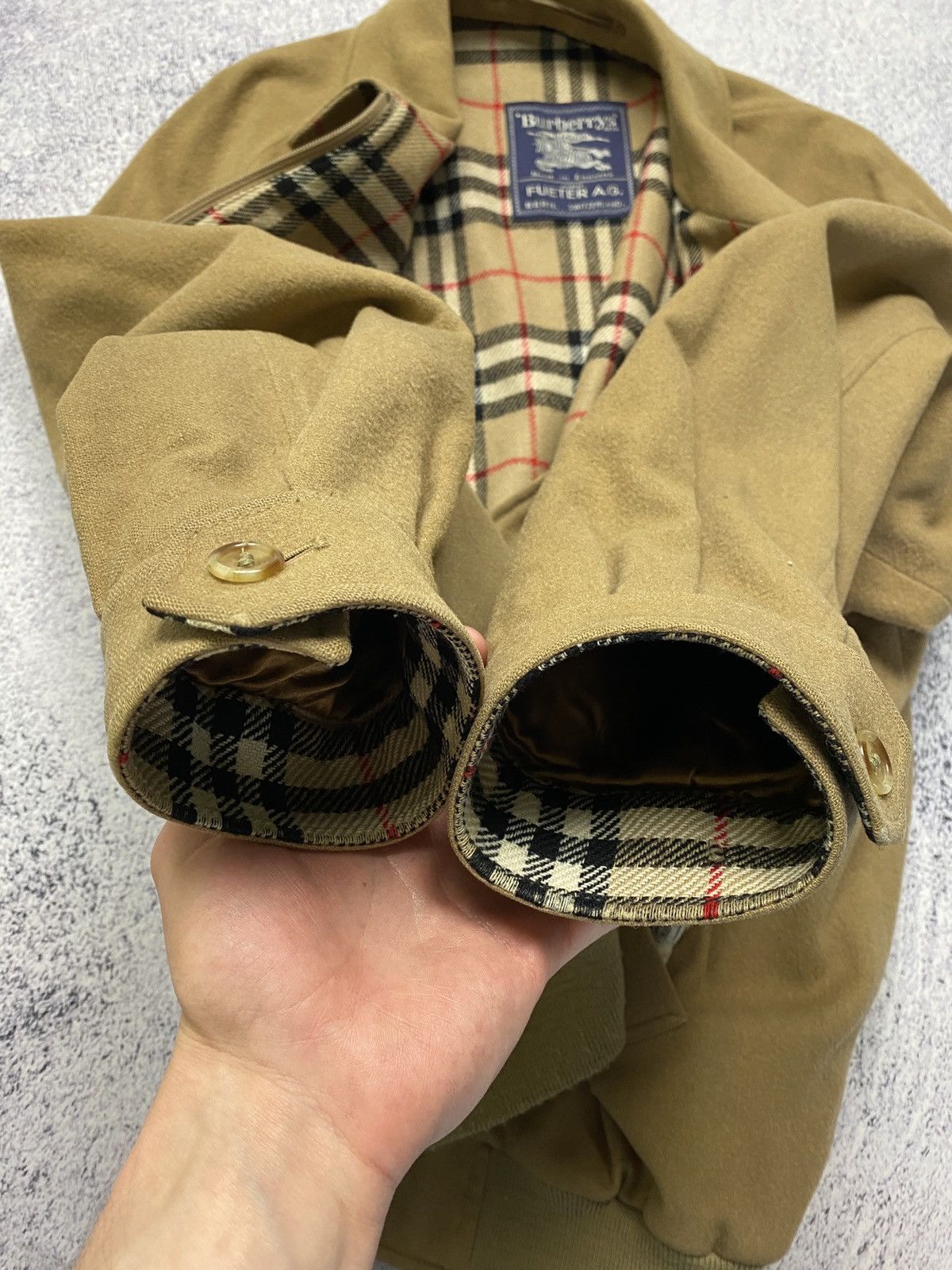 Burberry × Vintage Vintage Burberrys Prorsum Alpaca Wool Bomber Jacket Rare Size US L / EU 52-54 / 3 - 19 Thumbnail