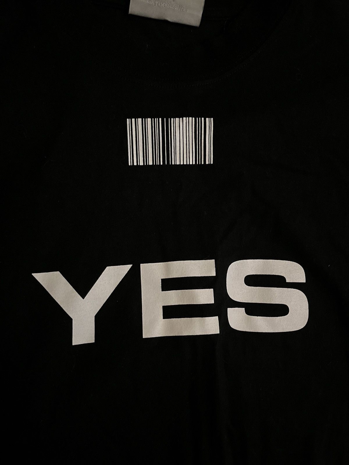 VTMNTS × Vetements VTMNTS Black 'Yes/No' T-Shirt Size US M / EU 48-50 / 2 - 3 Thumbnail