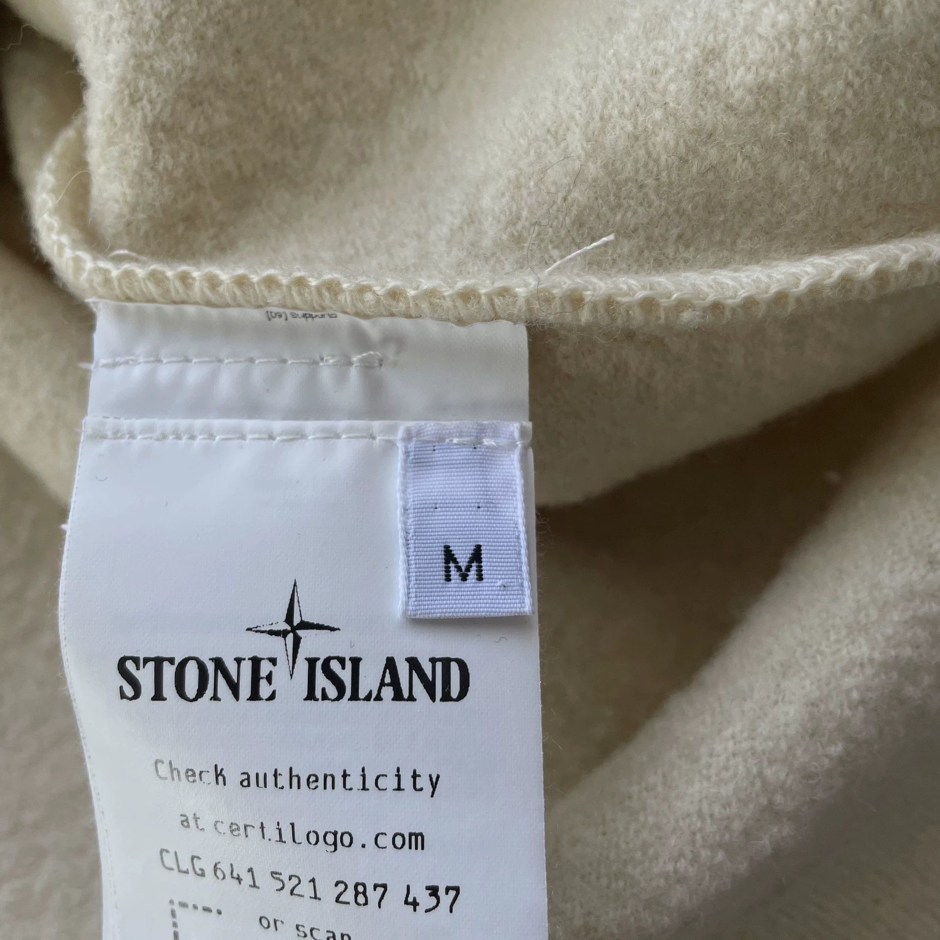 Stone Island STONE ISLAND solid crewneck ls wool sweatshirt ivory M 98 Size M / US 6-8 / IT 42-44 - 6 Thumbnail