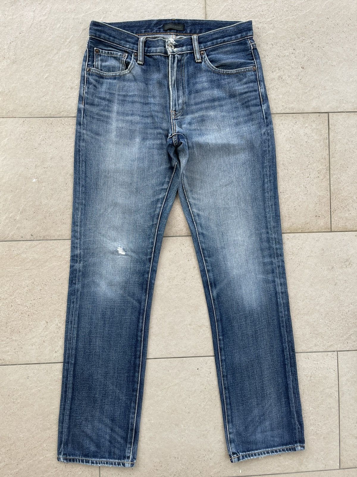 Japanese Brand × Uniqlo 🔥 Japanase Brands Uniqlo Distressed Denim W30🔥 Size US 30 / EU 46 - 2 Thumbnail