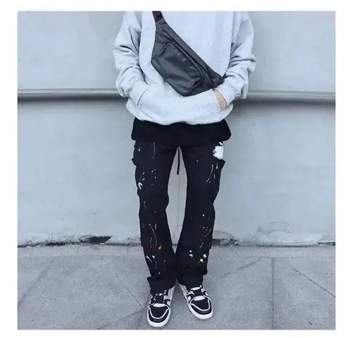 Ring Of Fire Paint Splatter Detail Cargo Pocket Draw String Pants Size US 30 / EU 46 - 2 Thumbnail