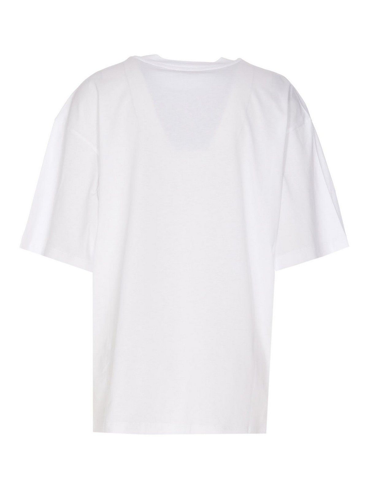 Marni o1w1db10824 Logo T-Shirt in White Size US M / EU 48-50 / 2 - 2 Thumbnail