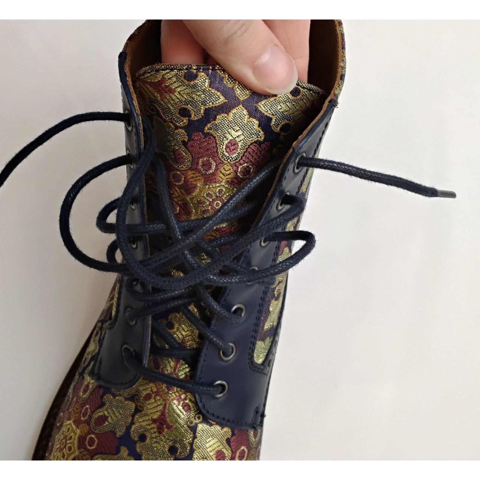 TAFT Taft Jacquard Kashmir Boots Men's EU 41 US 8.5 Blue Leather Size US 8.5 / EU 41-42 - 10 Thumbnail