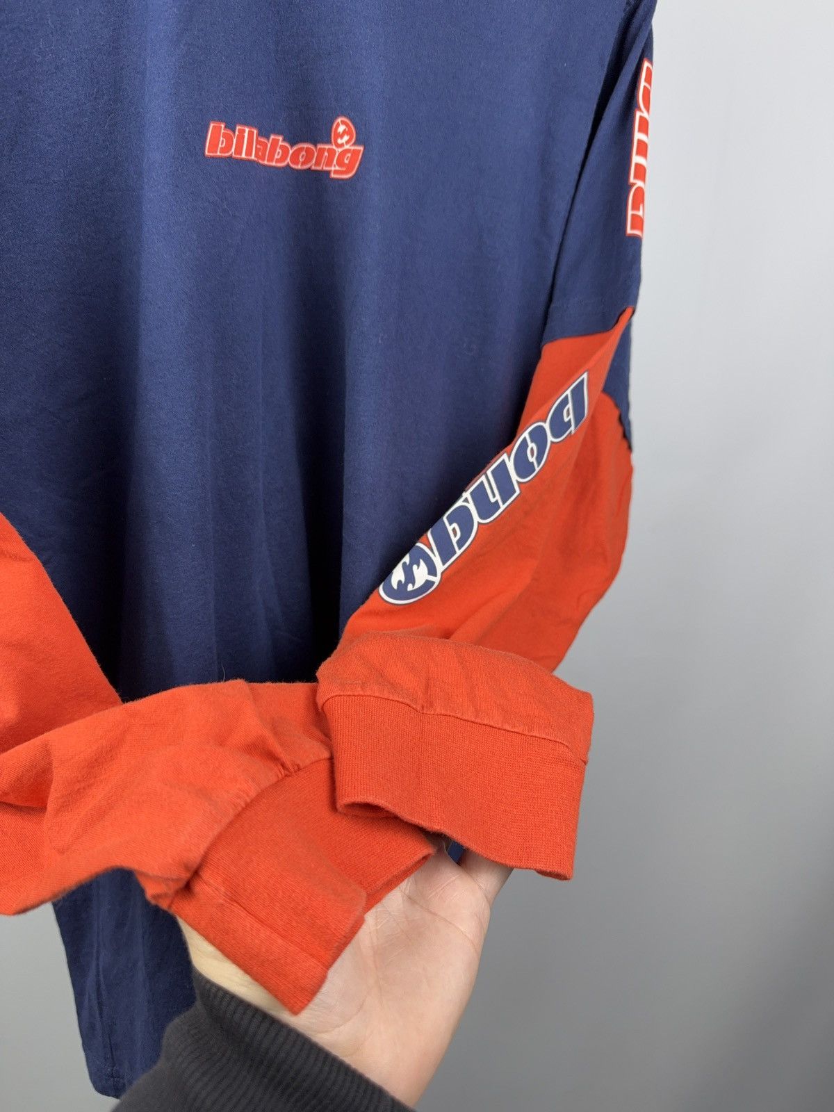 Billabong Vintage 00s Y2K Surf Billabong Navy Red Logo Long Sleeve Tee Size US M / EU 48-50 / 2 - 8 Thumbnail