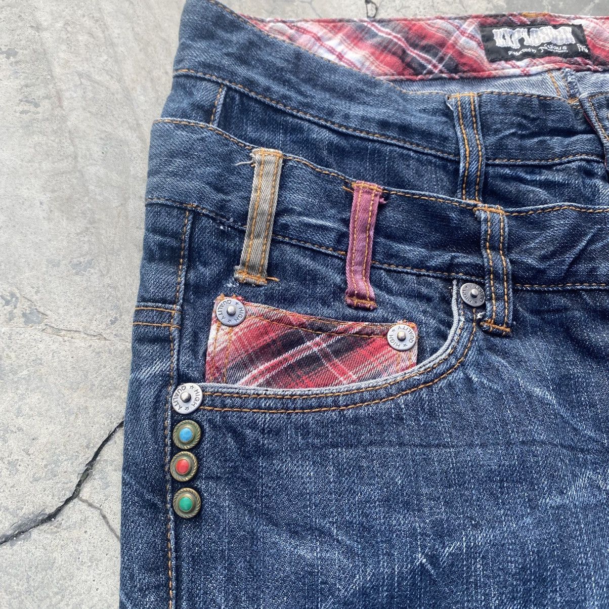 Japanese Brand × Vintage Nylaus Double Waist Claw Mark Jeans Size US 29 - 6 Thumbnail