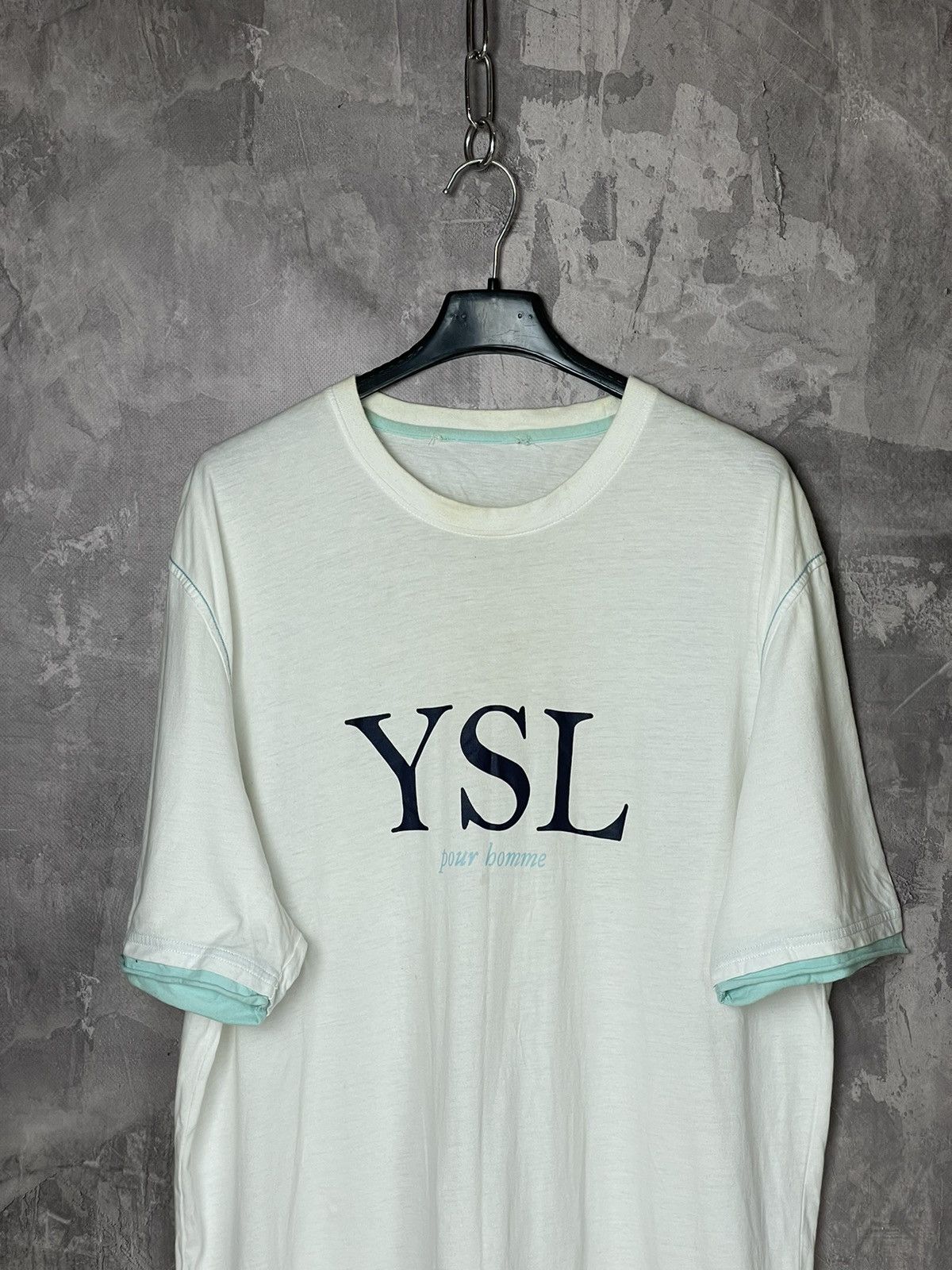 Vintage × Yves Saint Laurent Yves Saint Laurent Big Logo YSL Spell out T-Shirt Size US L / EU 52-54 / 3 - 2 Thumbnail