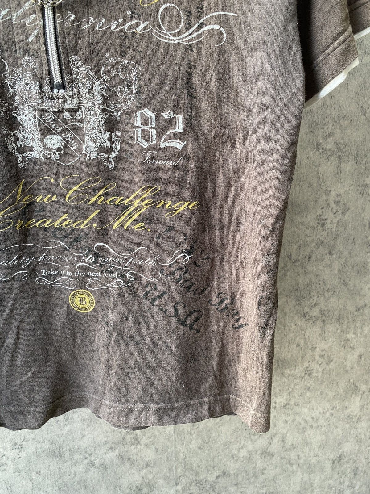 Japanese Brand Badboy Y2k Style Poem Design Sunfaded T Shirt Size US M / EU 48-50 / 2 - 8 Thumbnail