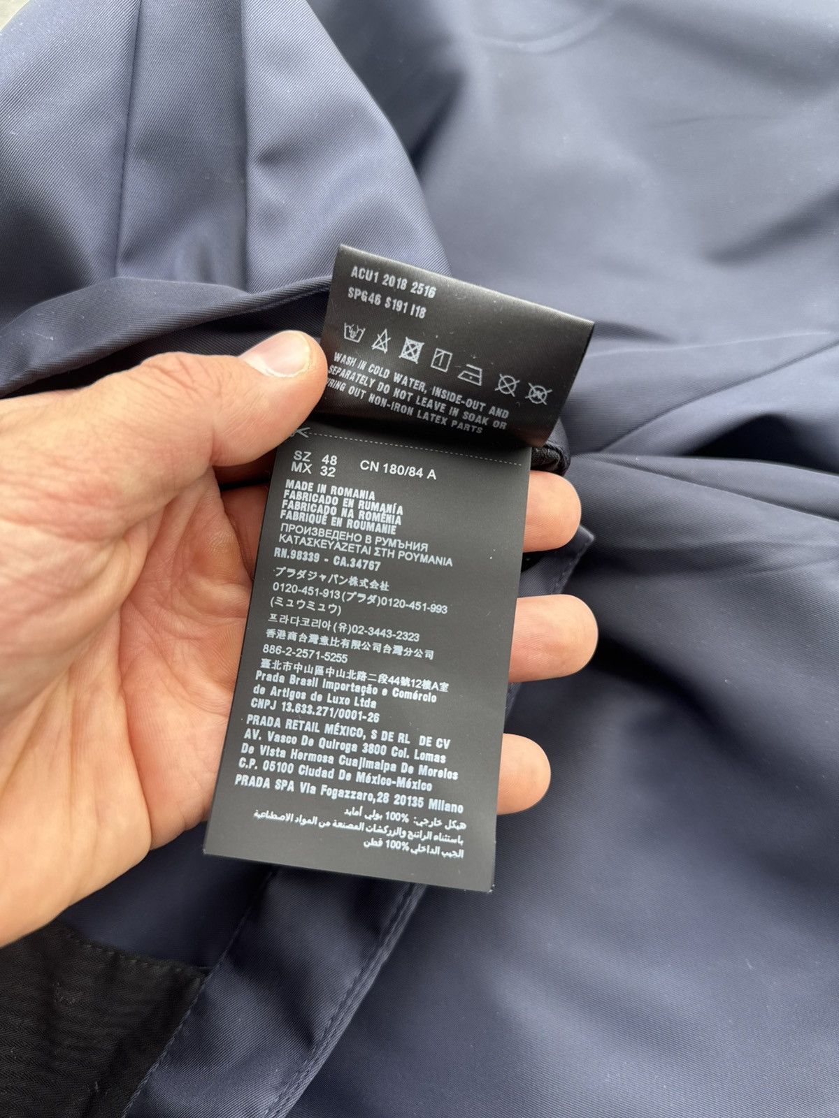 Prada Prada Nylon Navy Set Jacket + Pants Designer Luxury paris Size US M / EU 48-50 / 2 - 12 Thumbnail