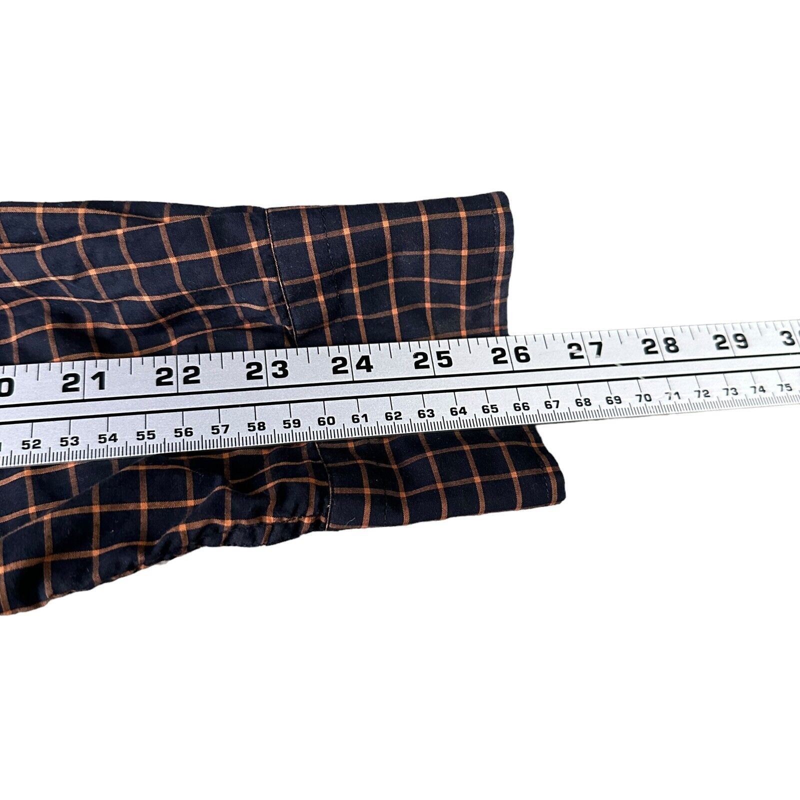 Artioli Artioli Shirt Men’s Large Black Brown Orange Check Cotton Size US L / EU 52-54 / 3 - 10 Thumbnail