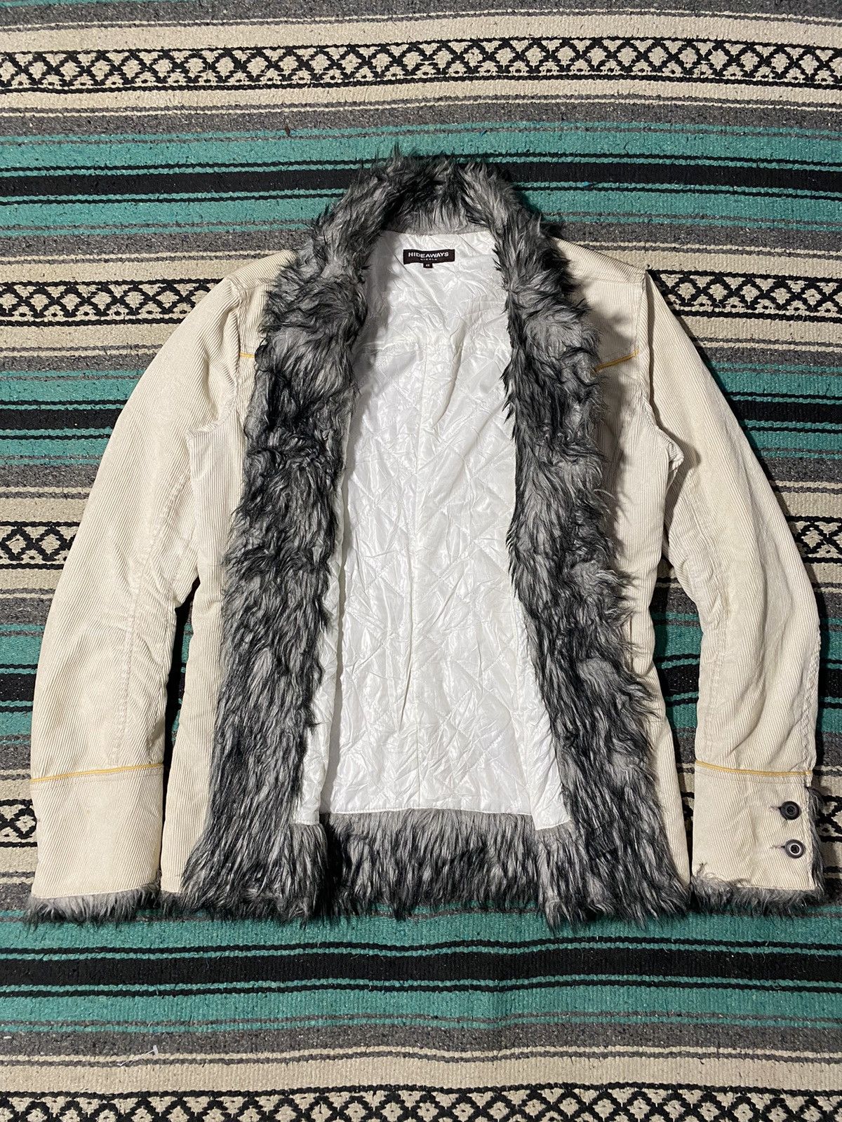 If Six Was Nine Hideaways Nicole Fur Gothic Corduroy Jacket Size US M / EU 48-50 / 2 - 2 Thumbnail