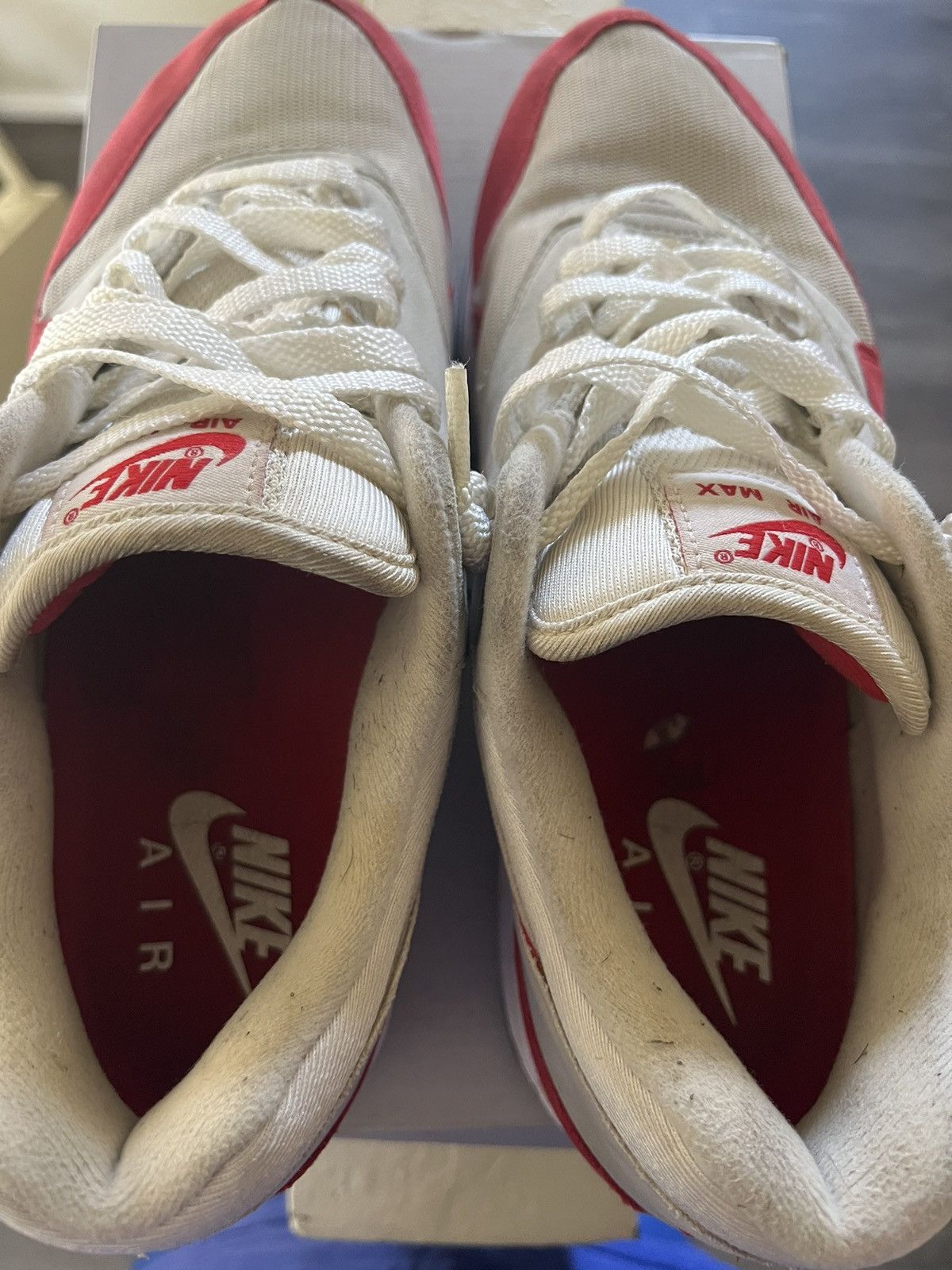 Nike Air max 1 Red/White size 11 Size US 11 / EU 44 - 7 Thumbnail