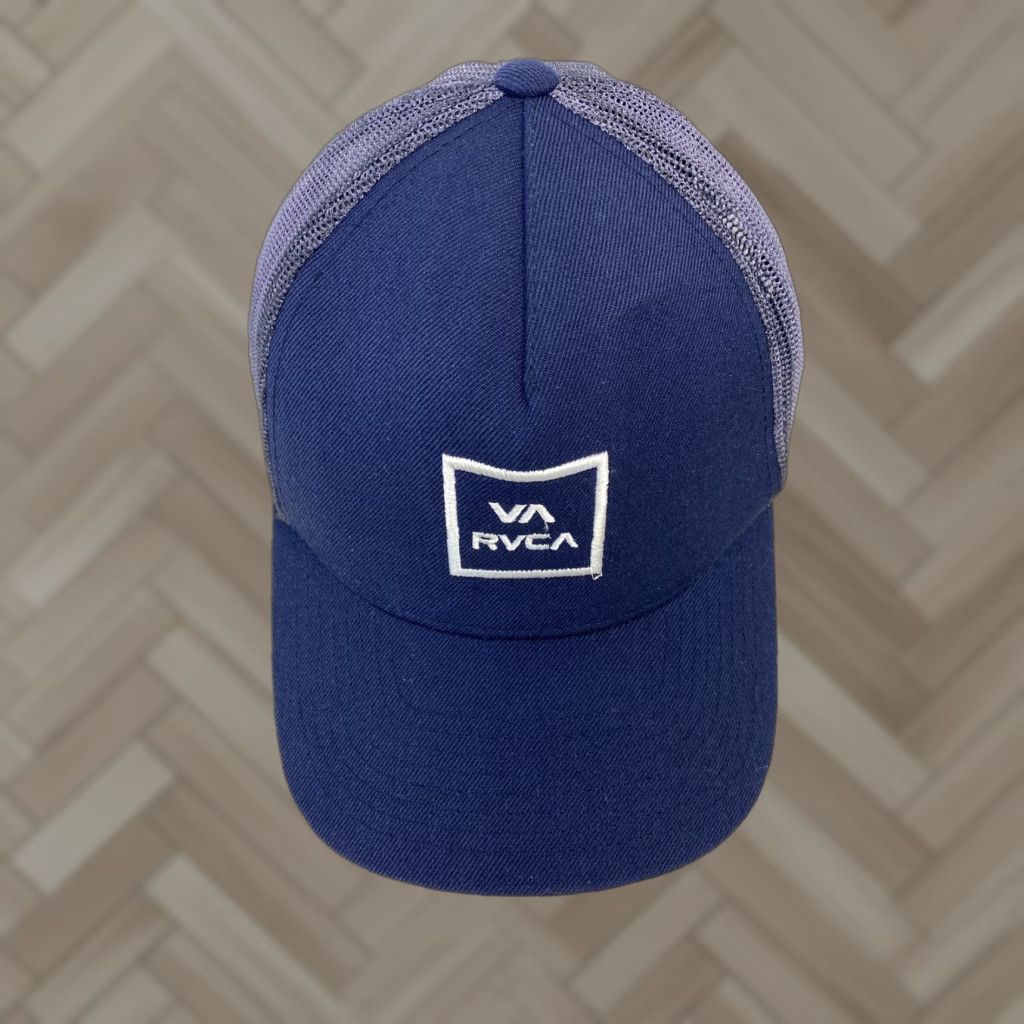 RVCA RVCA Trucker Hat Cap Snapback Men Adjustable Blue 90s Style Size ONE SIZE - 1 Thumbnail