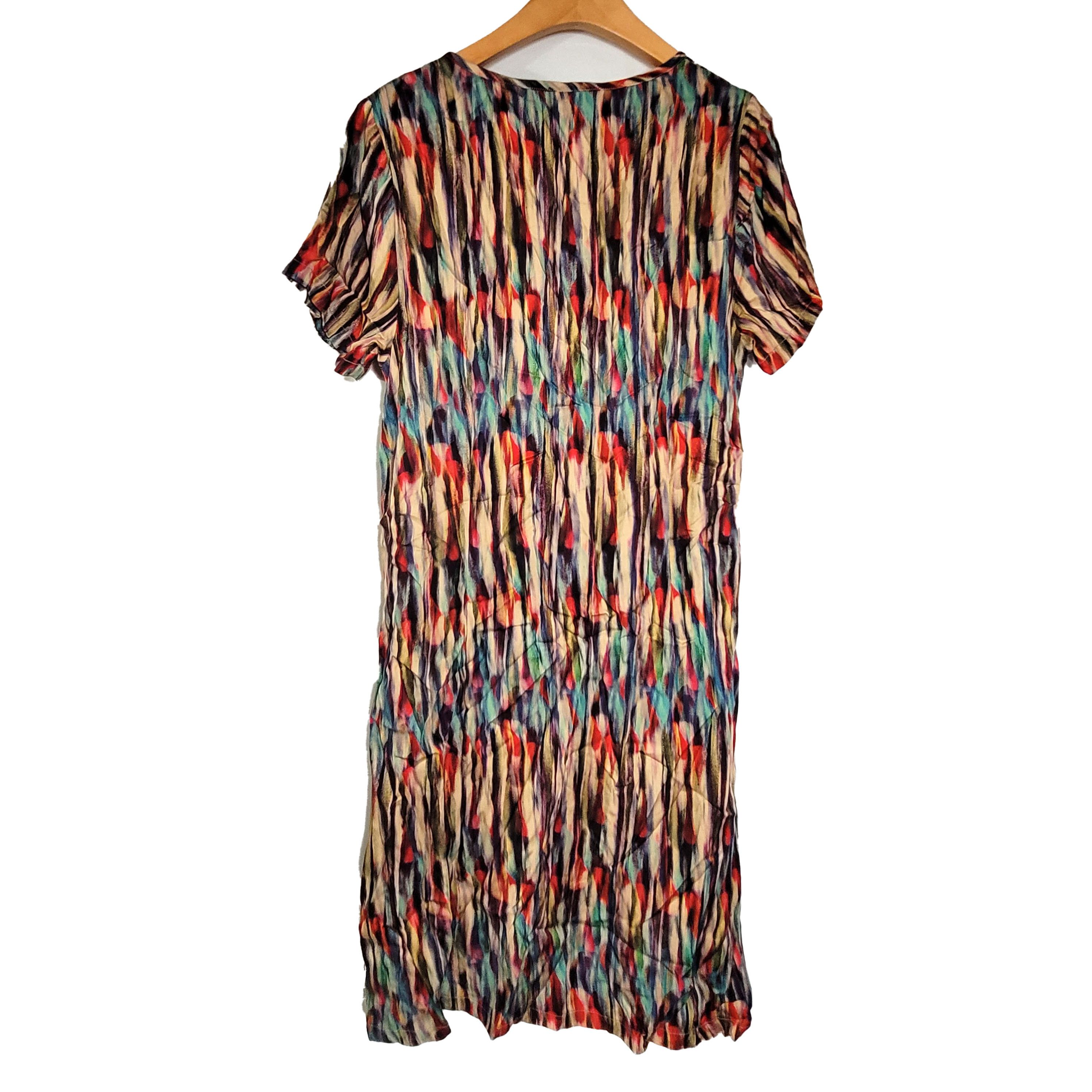 Other Women's Silk Size L Short Sleeve Satin Dress SDJ459 Size L / US 10 / IT 46 - 2 Thumbnail