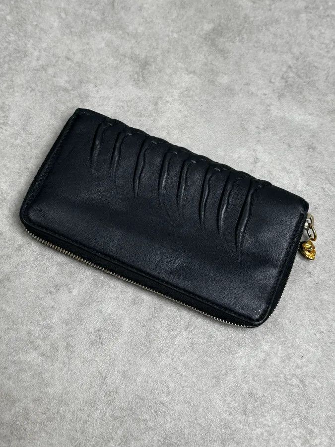 Alexander McQueen Alexander McQueen Black Spine & Skull Leather Wallet Size ONE SIZE - 2 Thumbnail