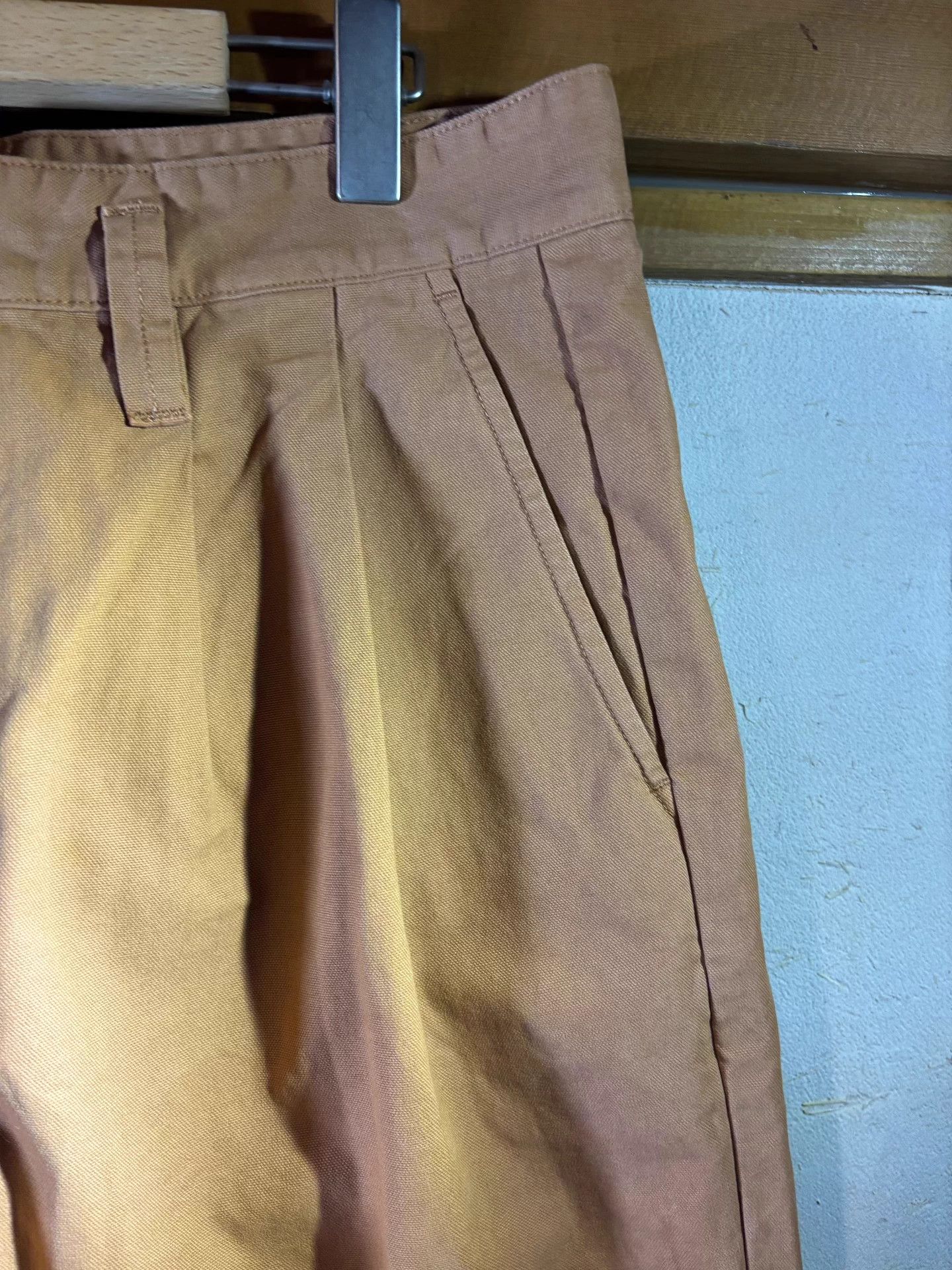 Other TOAST Plant Dyed Double Pleat Orange Tinted Khaki Trouser Size US 36 / EU 52 - 3 Thumbnail