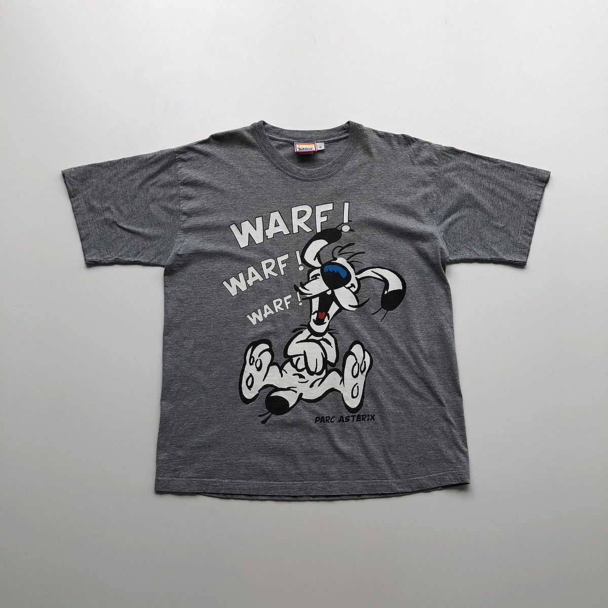 Vintage Park Asterix 1995 Dog Warf! Logo Vintage 90’s T-Shirt Grey Size US XL / EU 56 / 4 - 1 Thumbnail