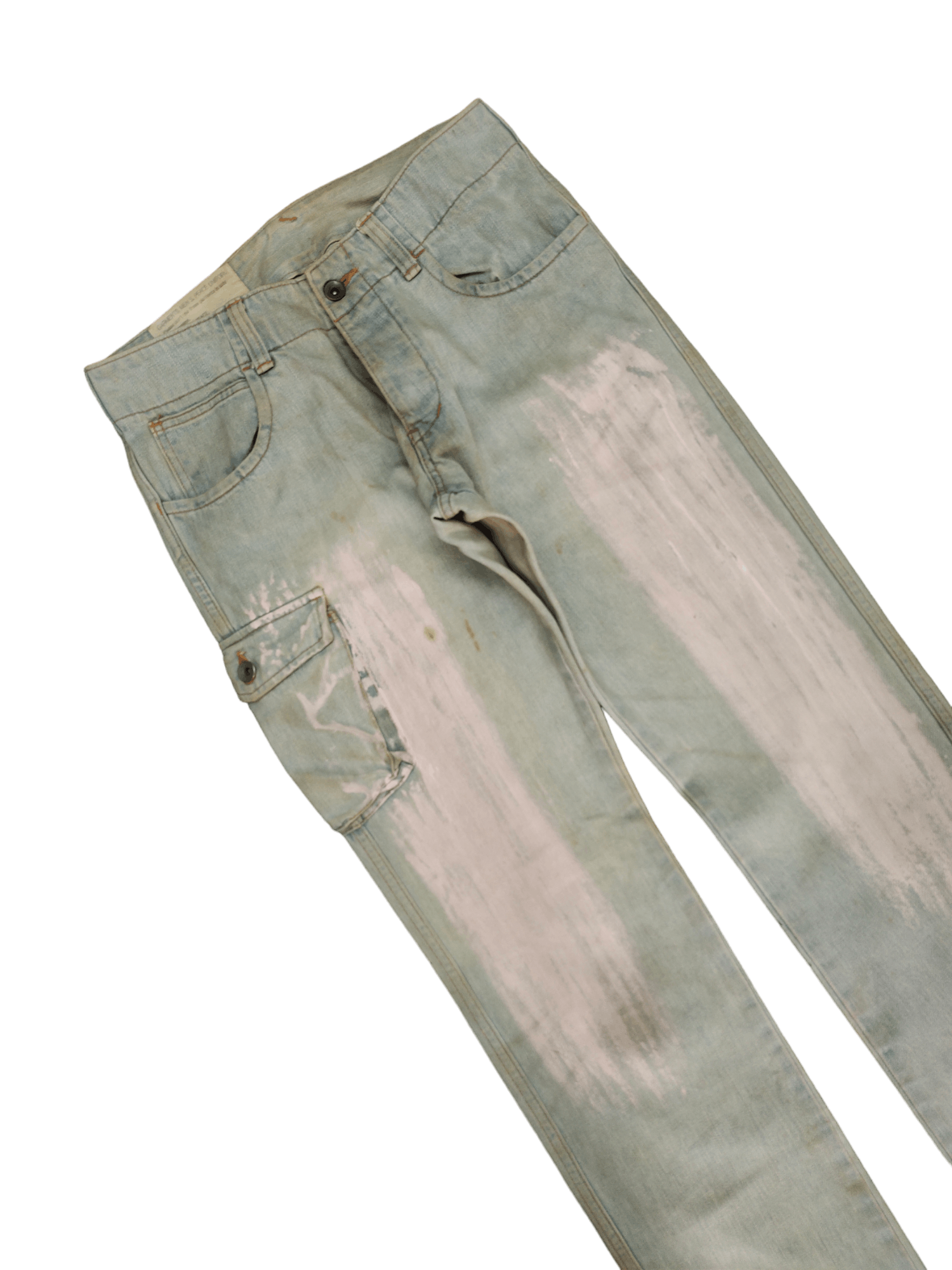 Kapital 1990s John Bull Dirty Worker Cargo Denim Pants 1967 Pattern Size US 30 / EU 46 - 6 Thumbnail