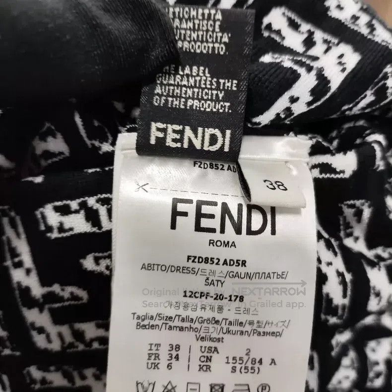 Fendi Fendi Knitted Black and White All-Over Print California Li Size XXS / US 00 / IT 34 - 5 Thumbnail