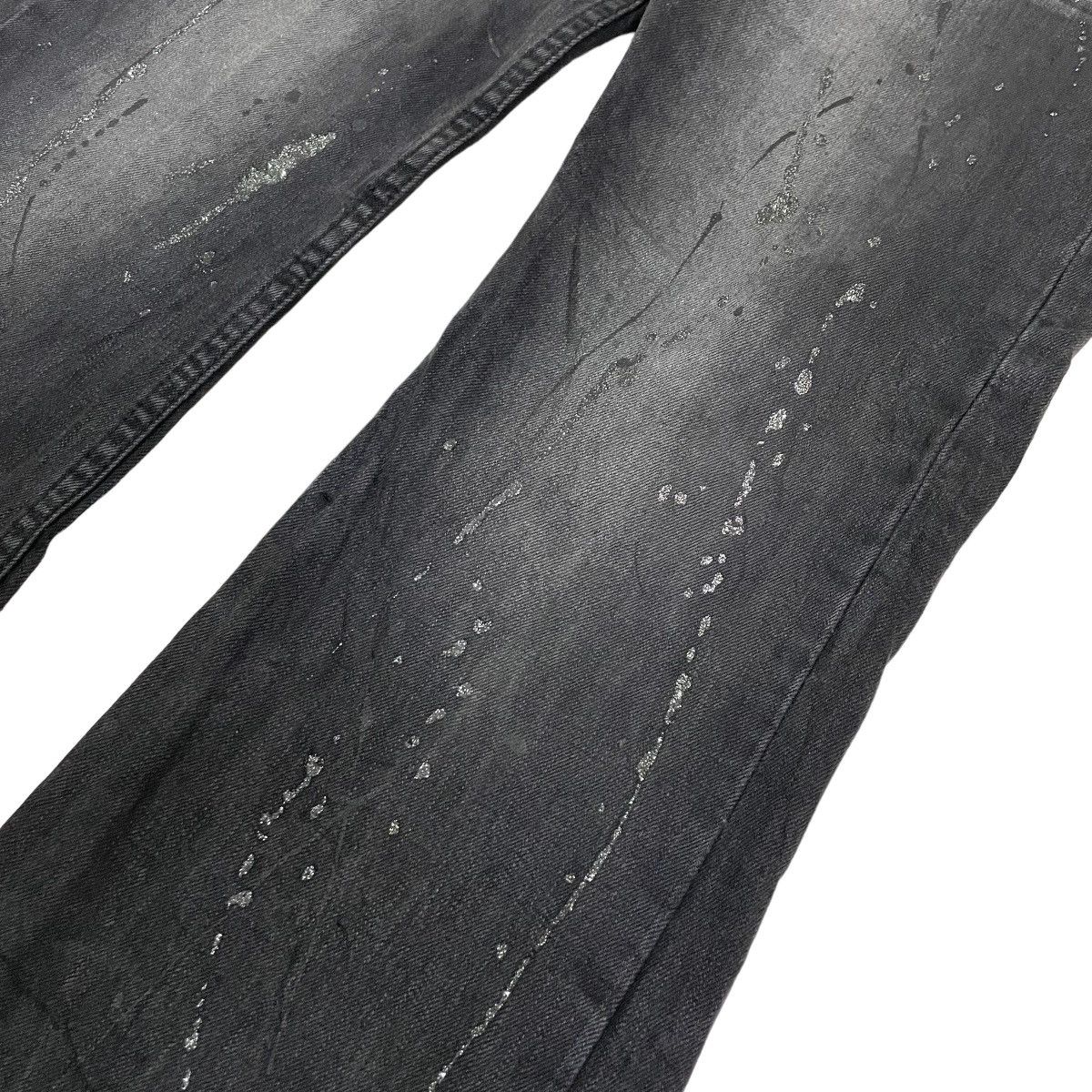 If Six Was Nine Vintage Y2K Flared Rare Faded Splatter Paint Design Size US 28 / EU 44 - 6 Thumbnail