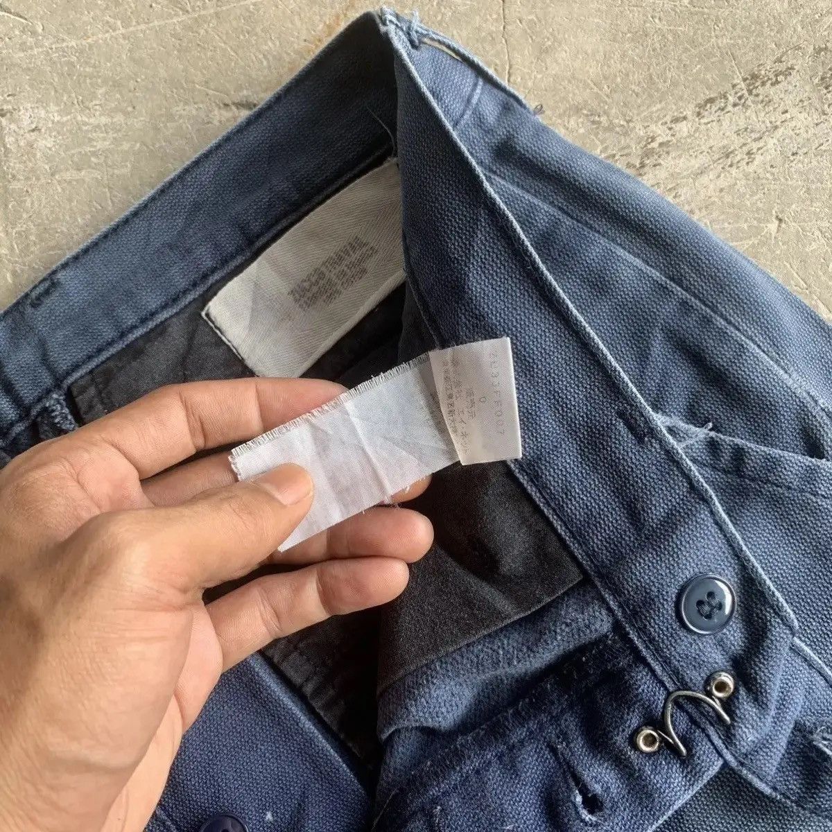 CABANE de ZUCCa HOT ITEM 💥Zucca Travail Duck Canvas Trouser Navy Cargo Pants Size US 29 - 9 Thumbnail