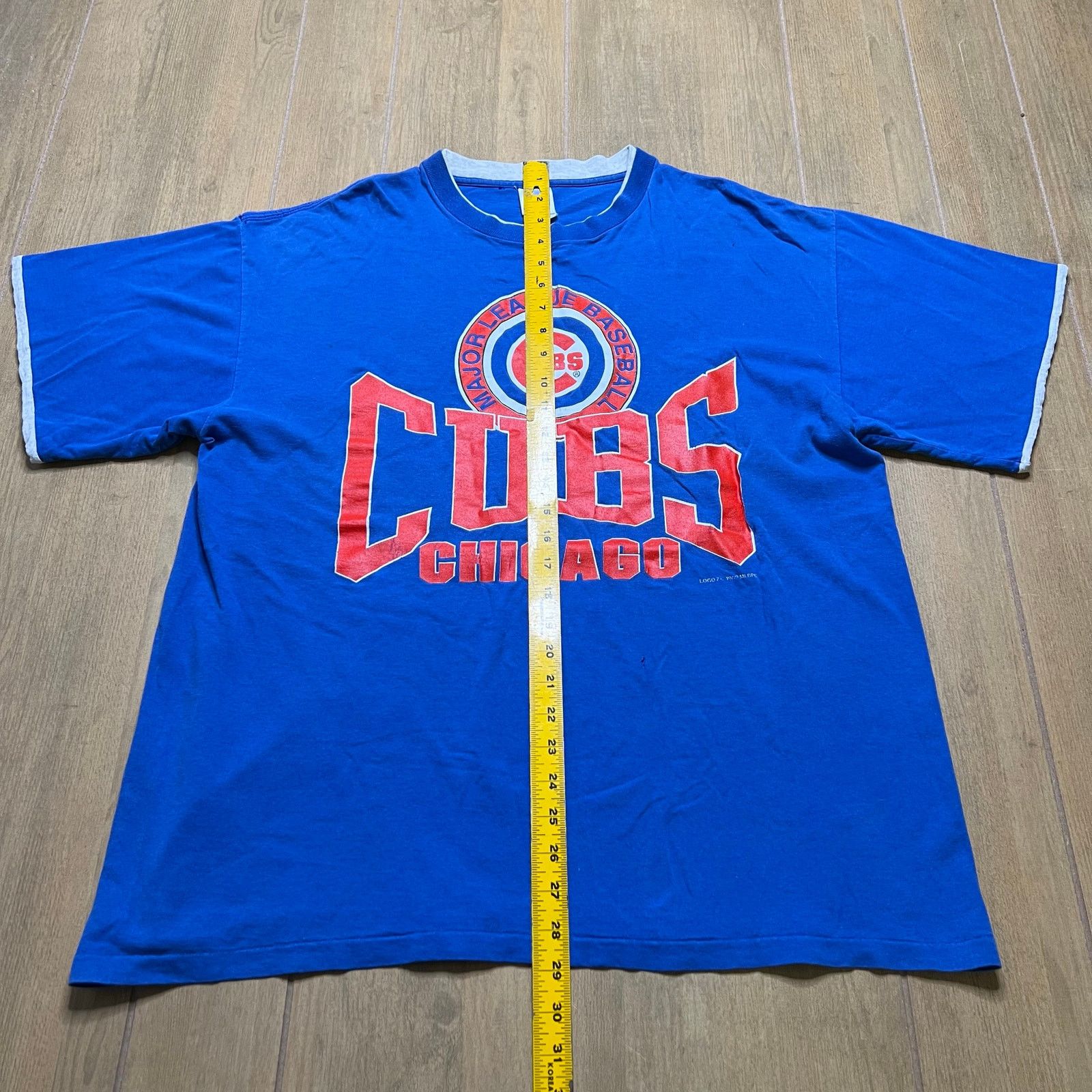 Logo 7 Vintage 80s Chicago Cubs Logo 7 MLB Spellout Logo Sz XL Y2K Size US XL / EU 56 / 4 - 5 Thumbnail