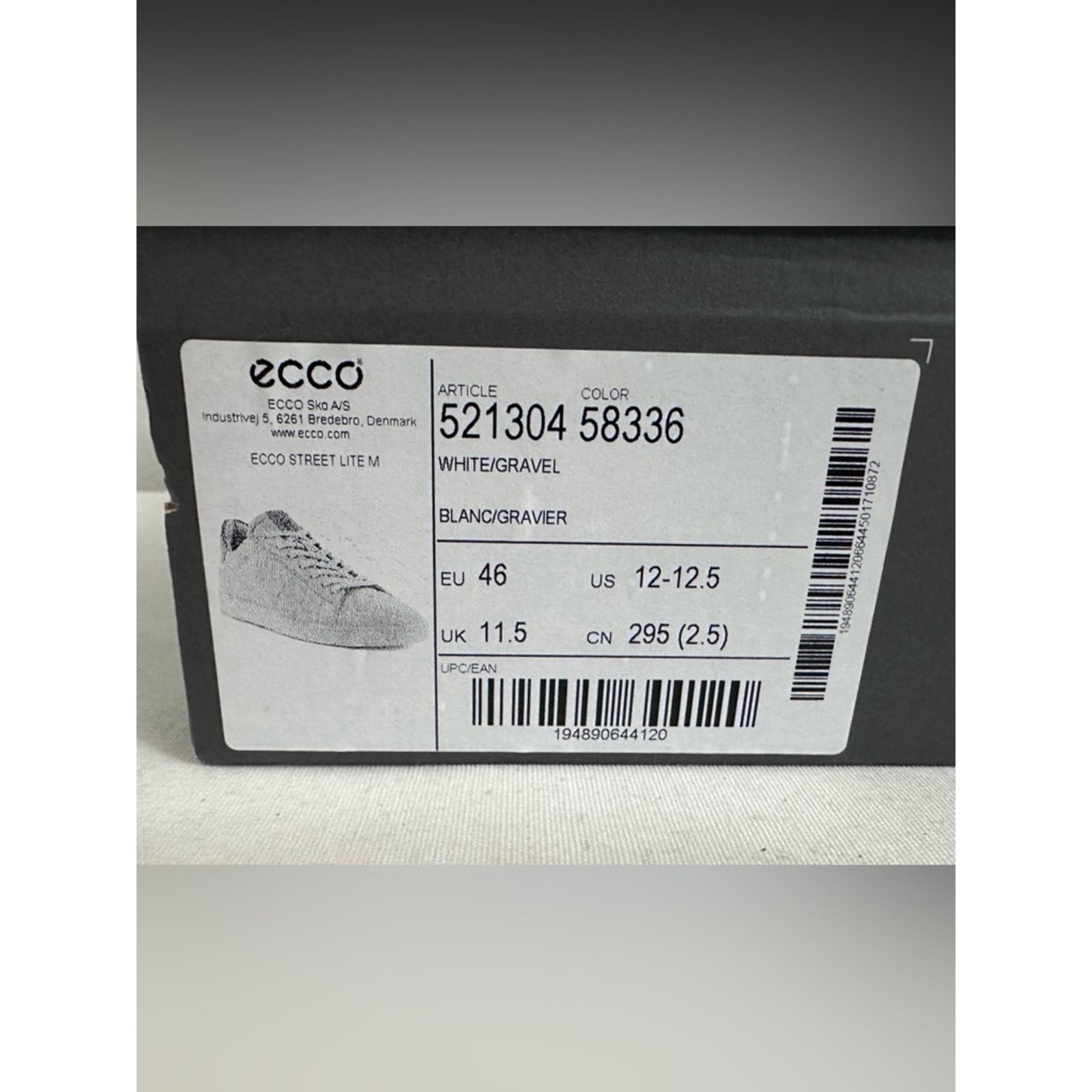 Ecco ECCO Men Street Lite Retro Sneaker Mens 46 EU 12 US White Size US 12 / EU 45 - 14 Thumbnail