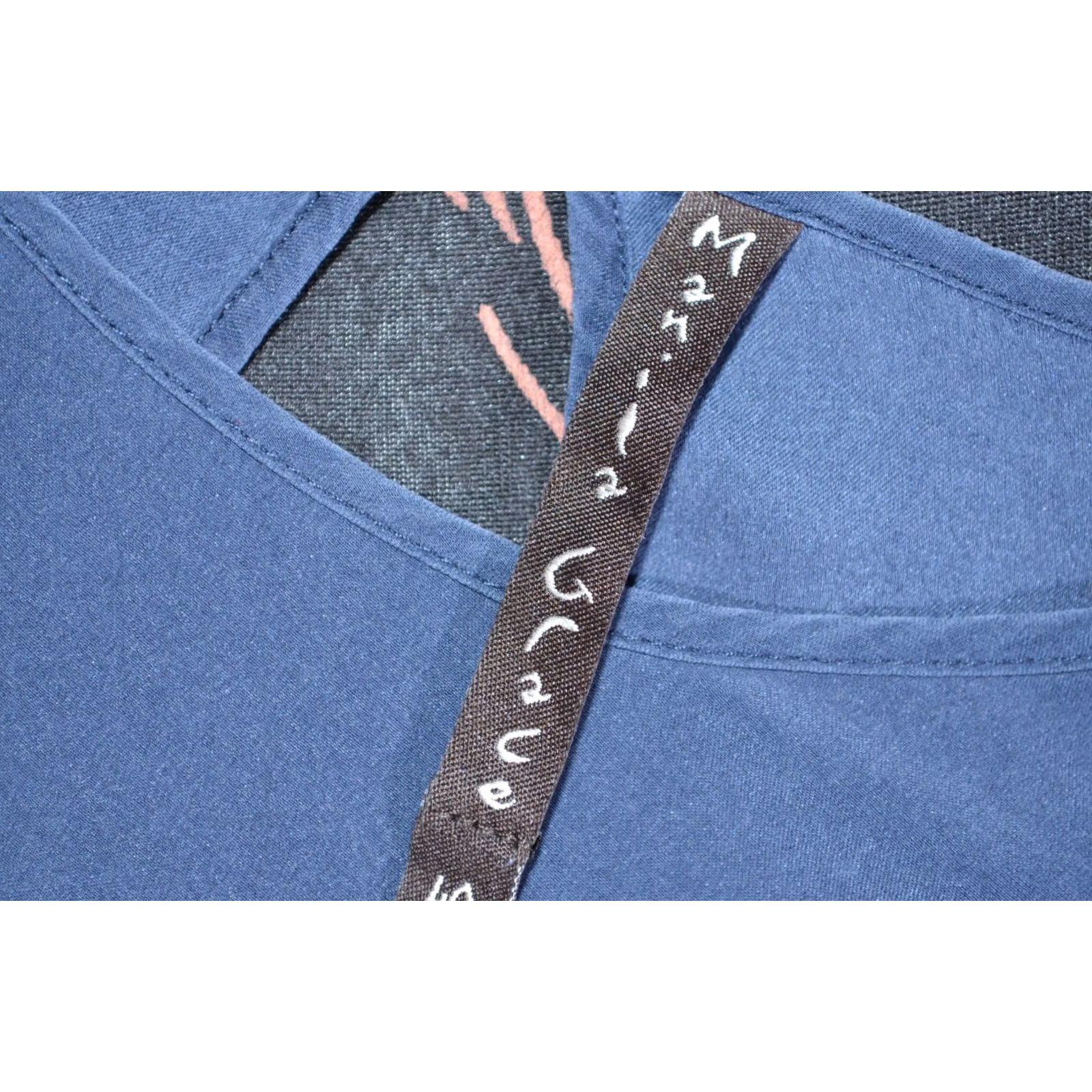 Vintage Manila Grace Women's Blouse Shirt Long Sleeve Silk 100% Size 40 Blue Top Size S / US 4 / IT 40 - 7 Thumbnail