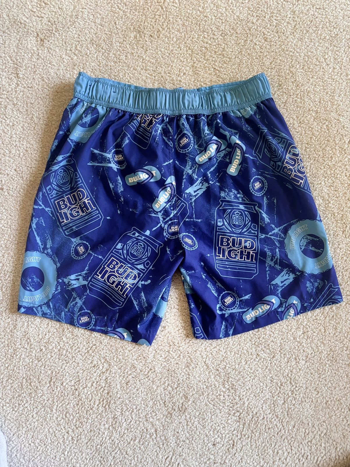 Other Bud Light Board Shorts Blue Swim Trunks Men's Medium Size US 32 / EU 48 - 2 Thumbnail