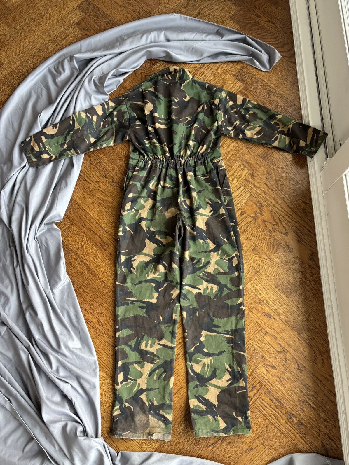 Vintage Vintage Jumpsuit Blue Castle Army Camo Woodland Coveralls Size US 27 - 3 Thumbnail