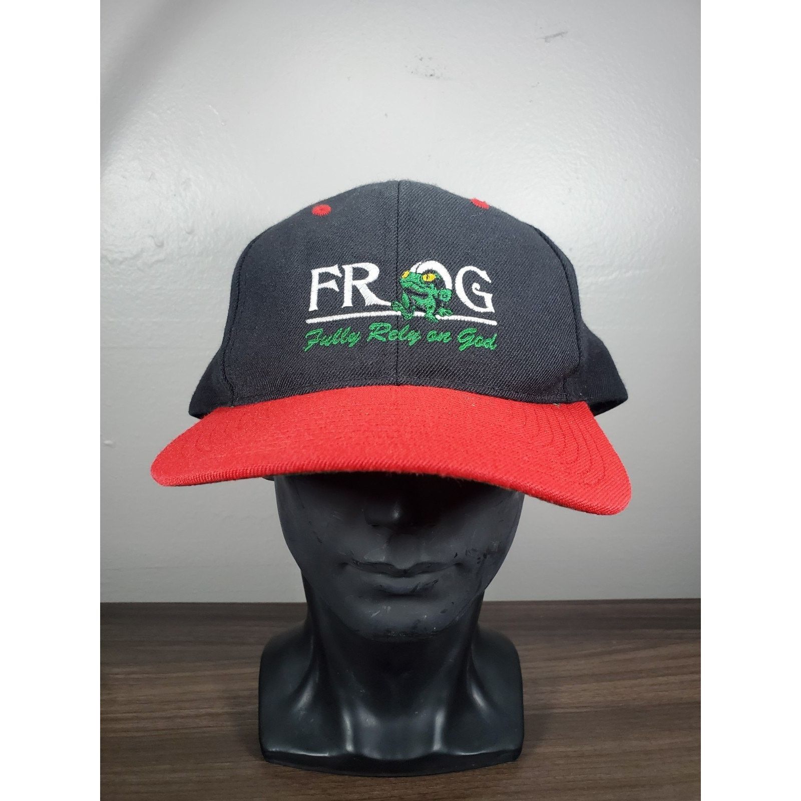 Vintage FROG Fully Rely On God Hat I Love Jesus Snapback Cap Black Size ONE SIZE - 2 Thumbnail